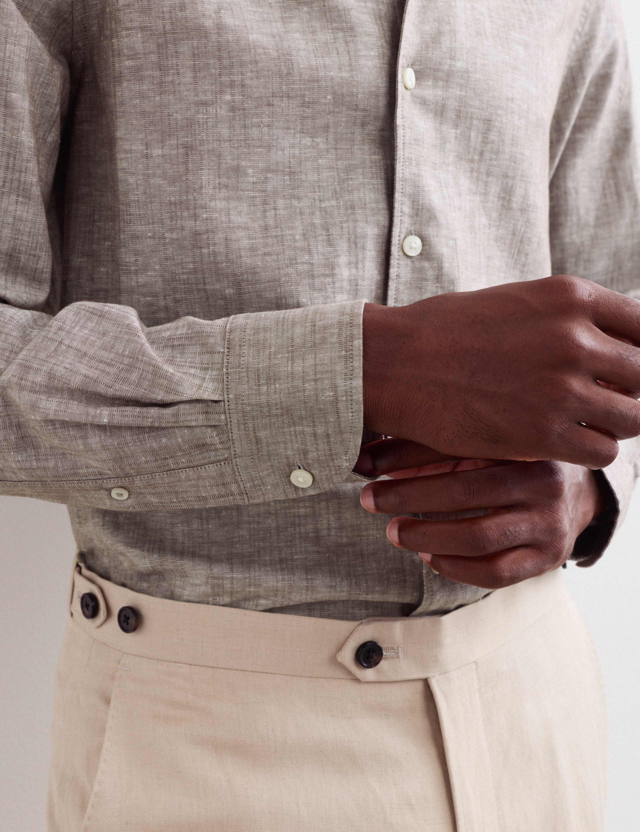 Regular Fit Luxury Linen Cotton Shirt 4 of 8