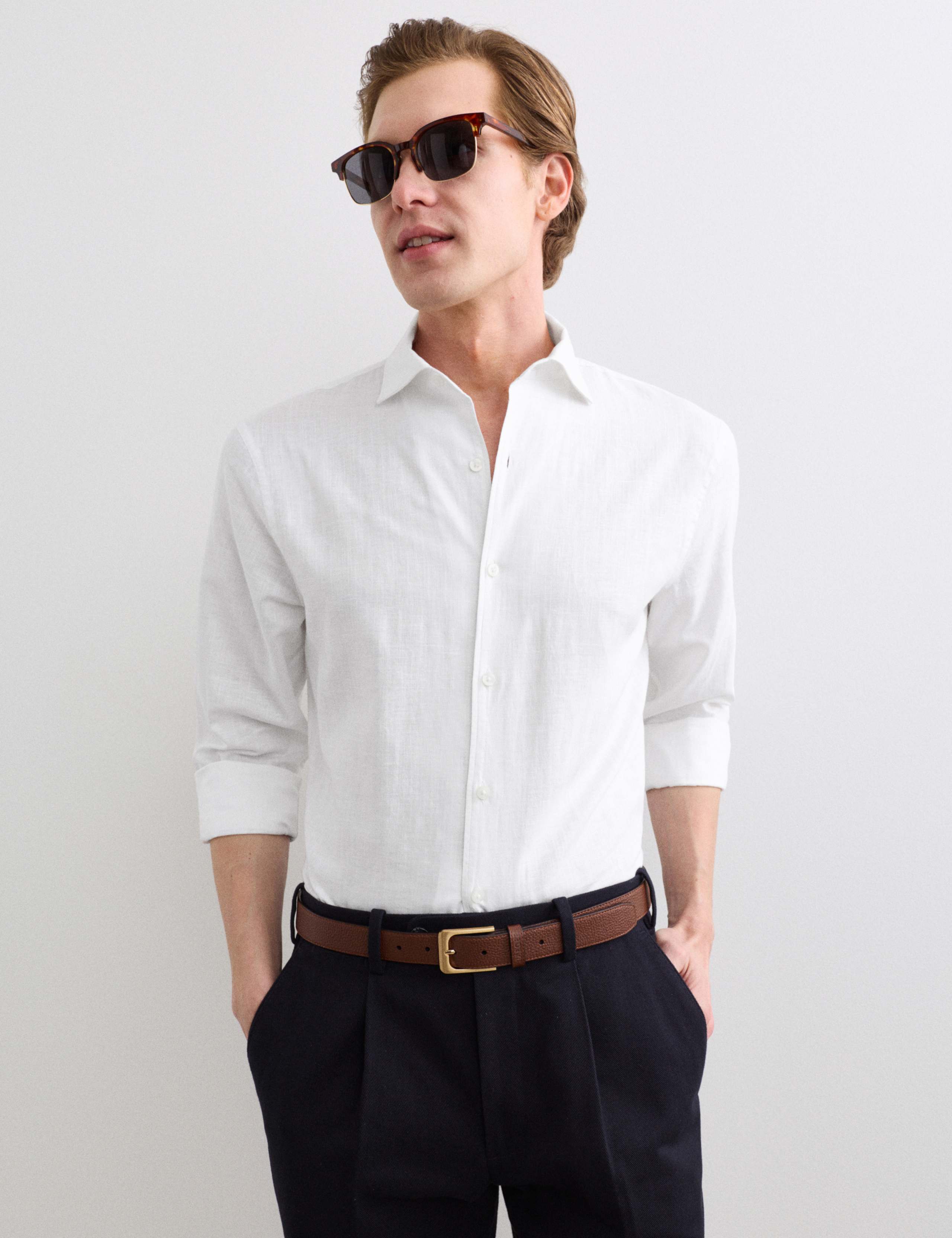 Regular Fit Luxury Linen Cotton Shirt 1 of 7