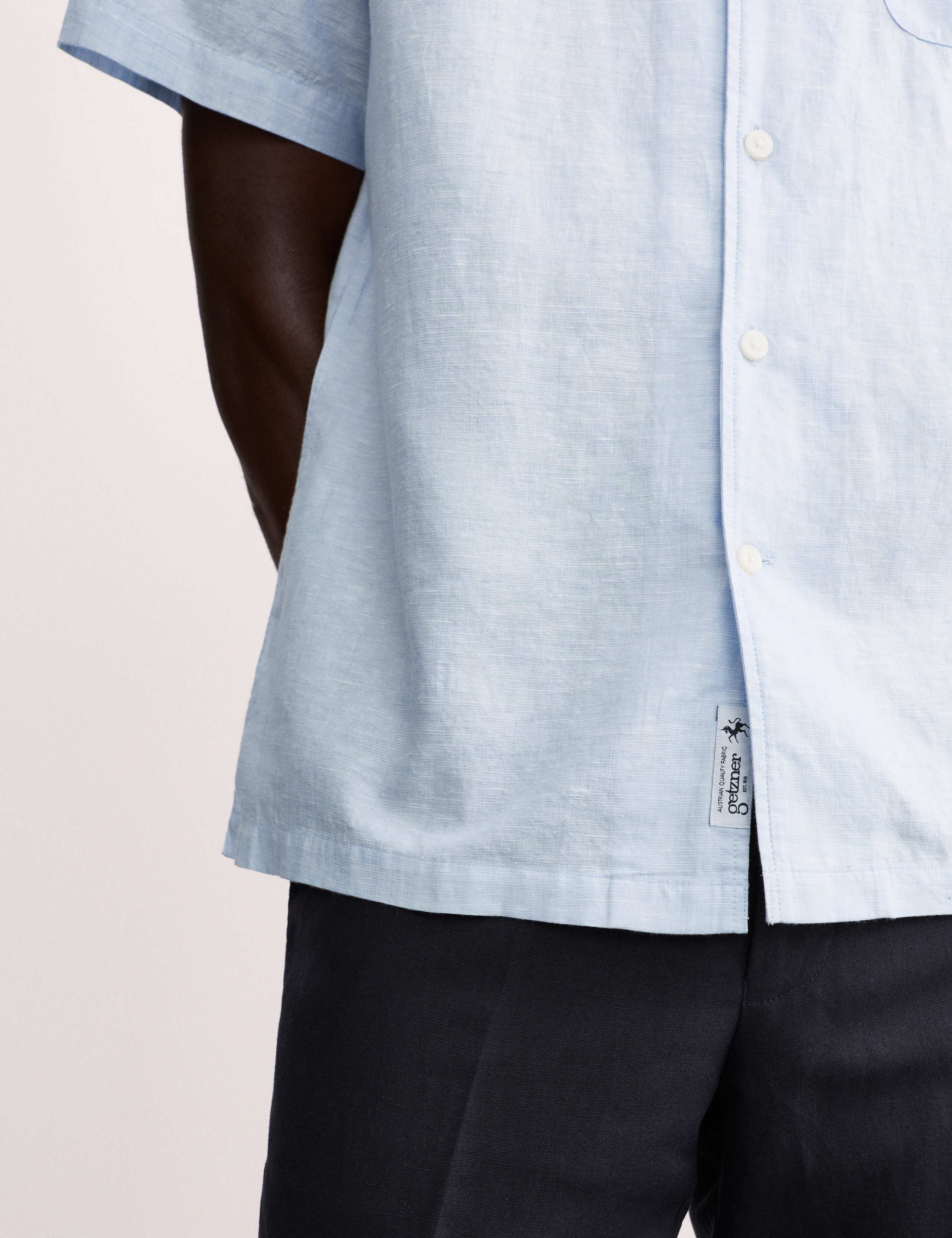 Regular Fit Luxury Linen Cotton Blend Short Sleeve Shirt 5 of 8