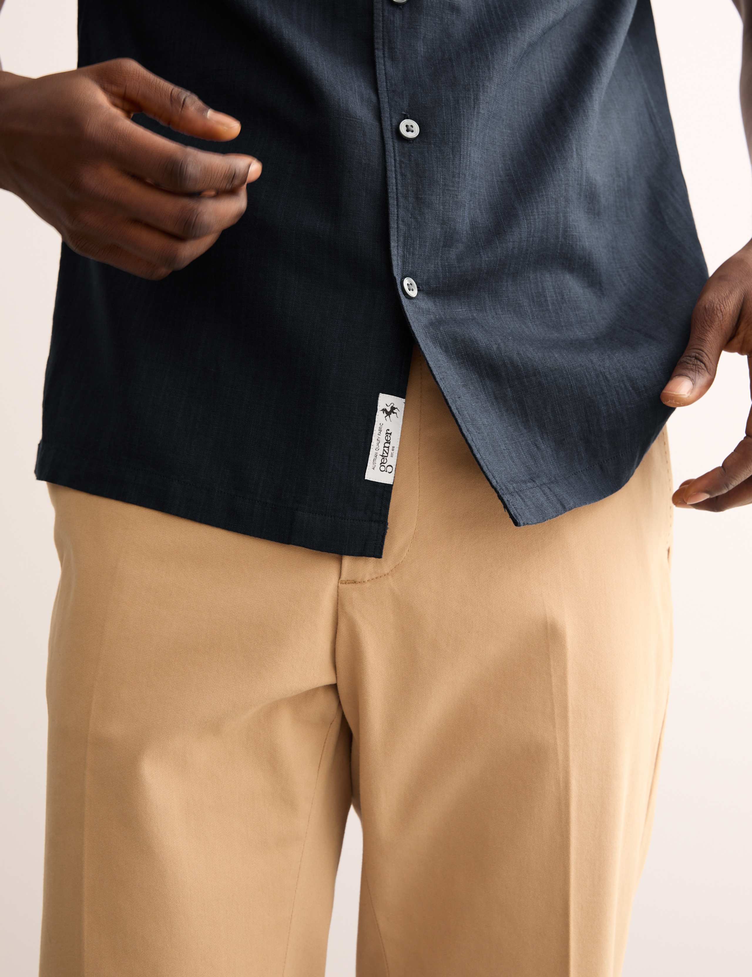 Regular Fit Luxury Linen Cotton Short Sleeve Shirt 7 of 8