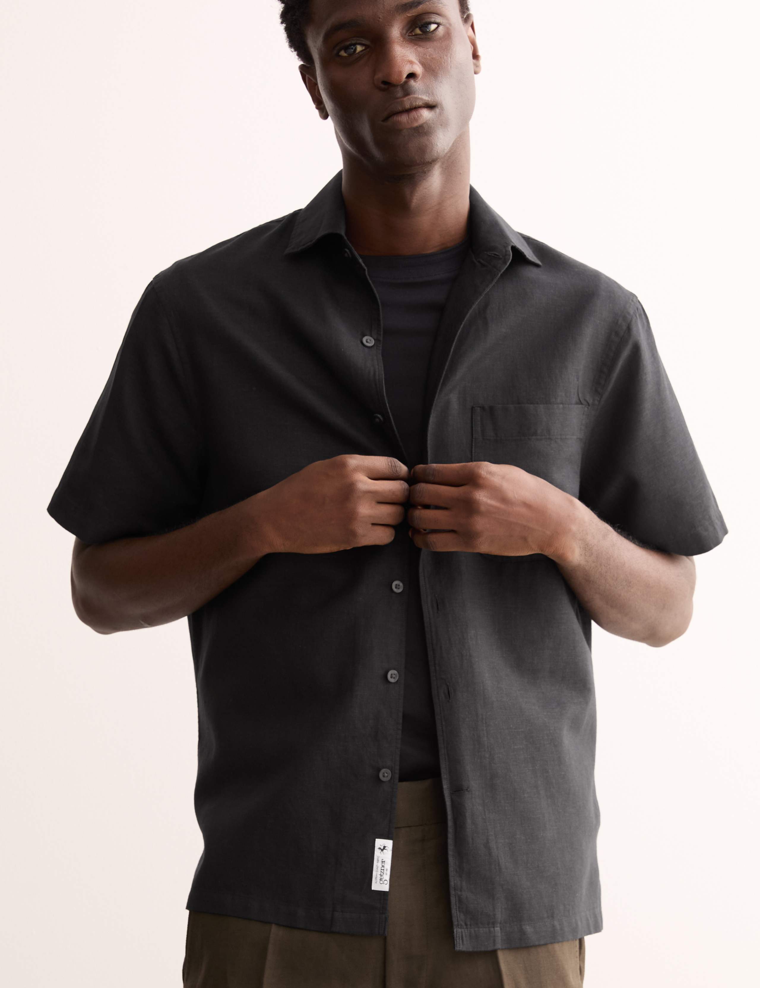 Regular Fit Luxury Linen Cotton Short Sleeve Shirt 8 of 8