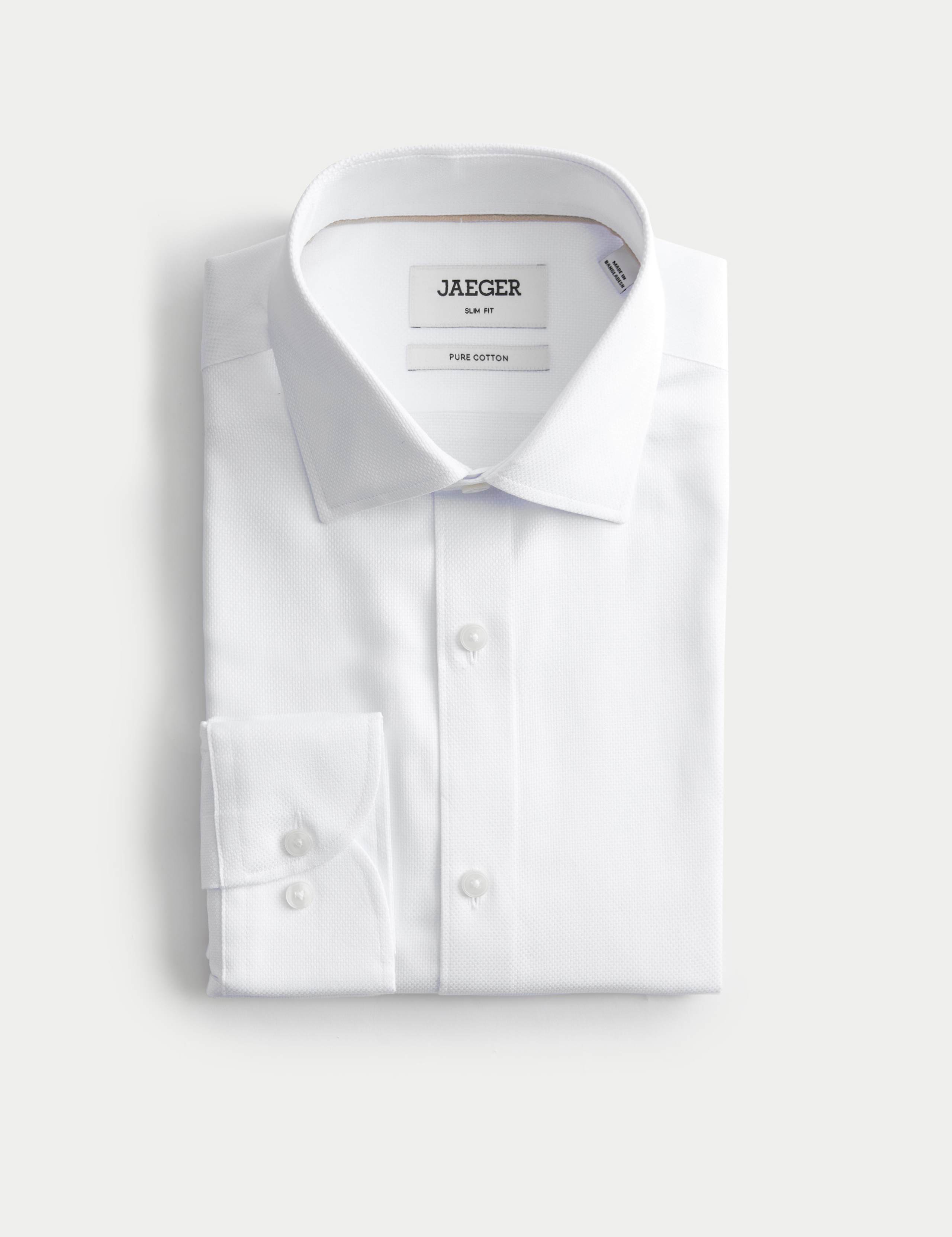 Slim Fit Pure Cotton Luxury Textured Shirt 2 of 6