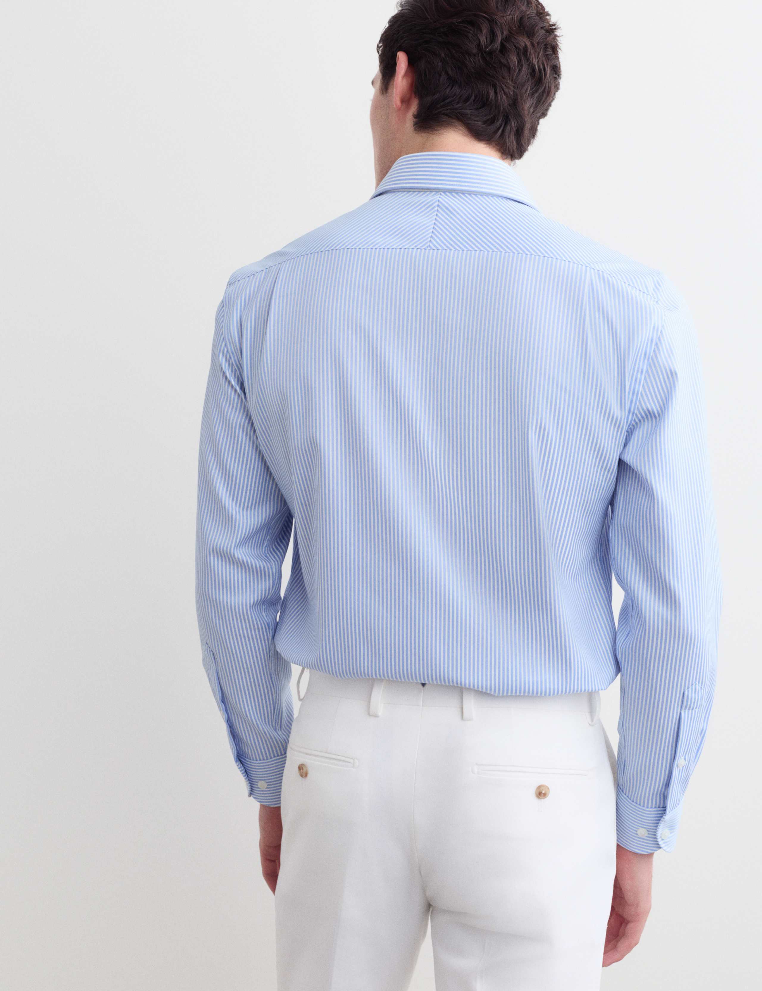 Slim Fit Pure Cotton Striped Shirt 6 of 8