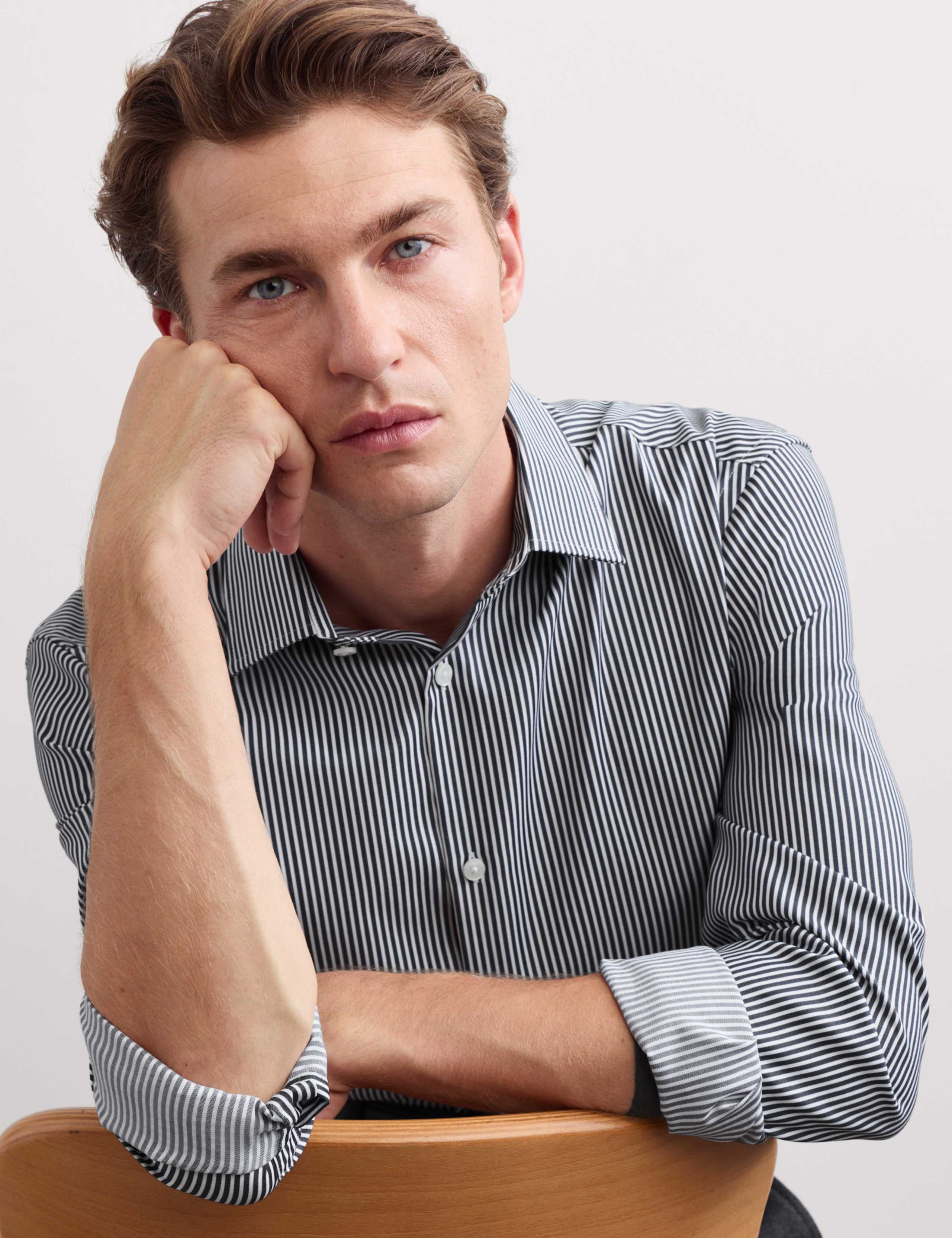 Slim Fit Pure Cotton Striped Luxury Shirt 4 of 8