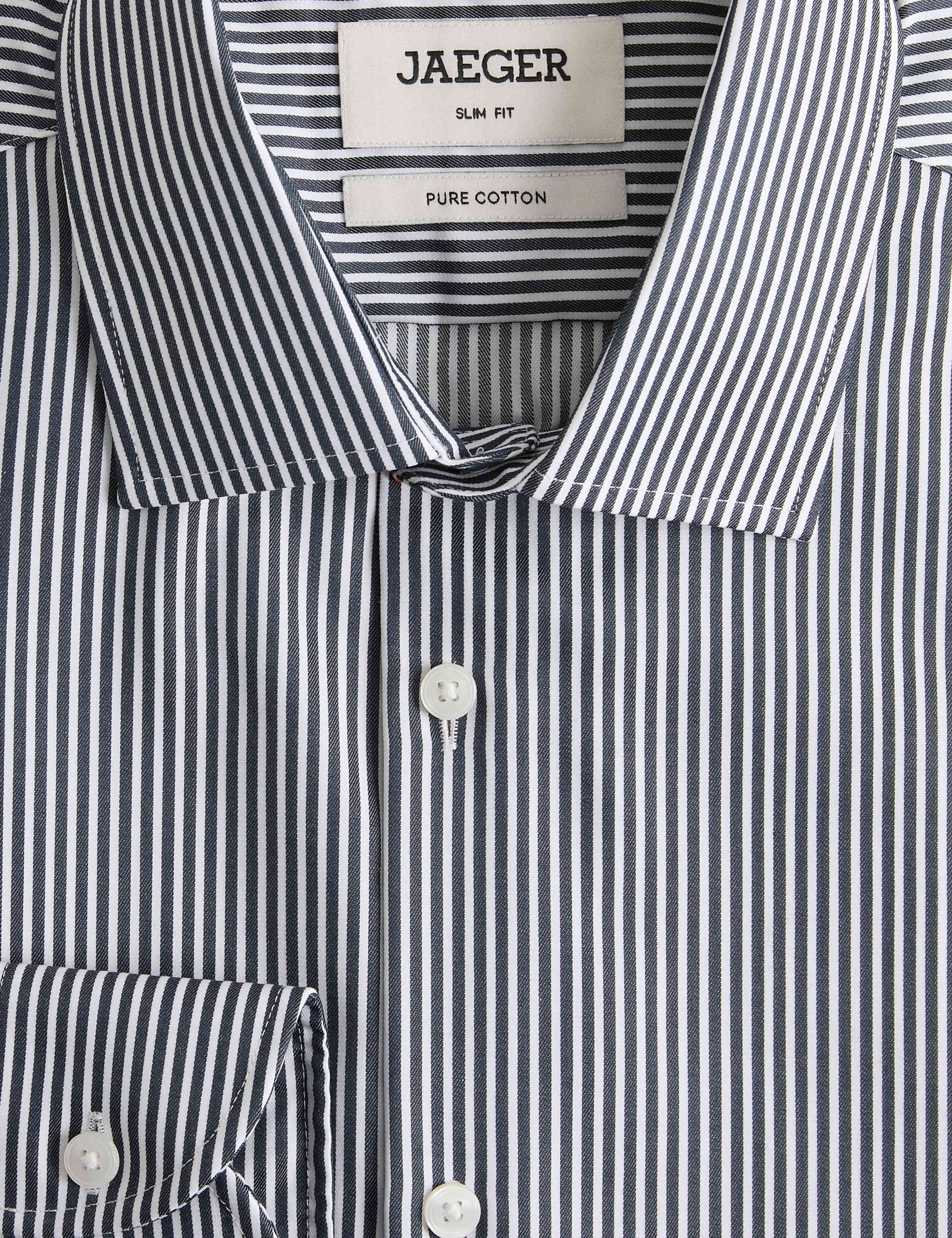 Slim Fit Pure Cotton Striped Luxury Shirt 8 of 8