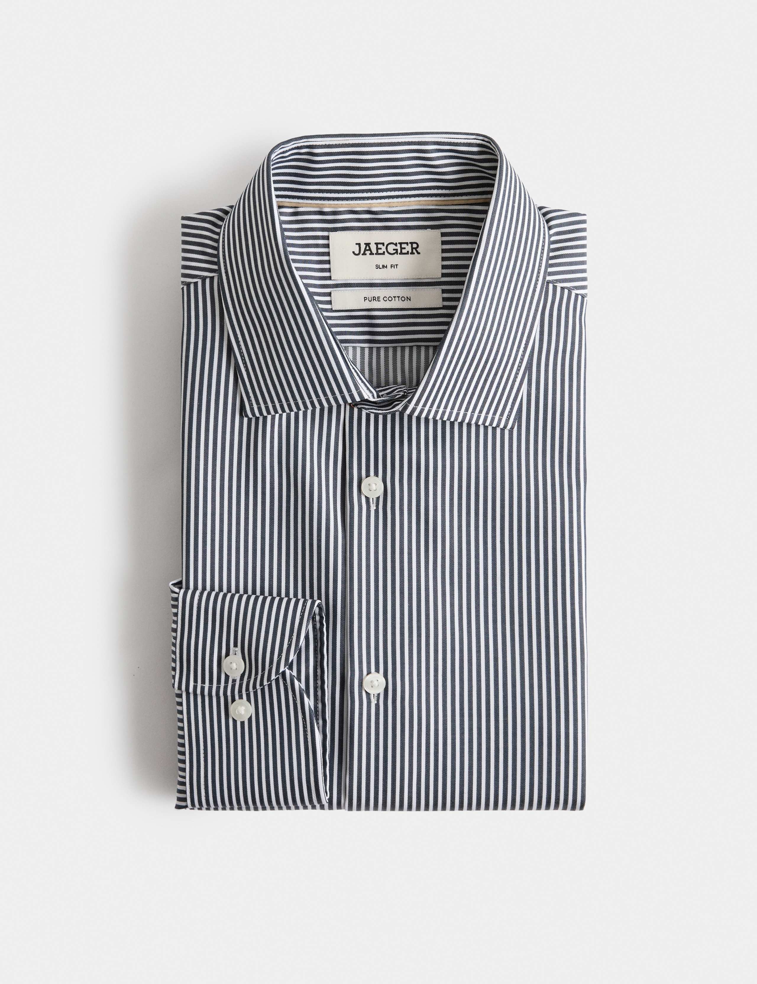 Slim Fit Pure Cotton Striped Luxury Shirt 2 of 8