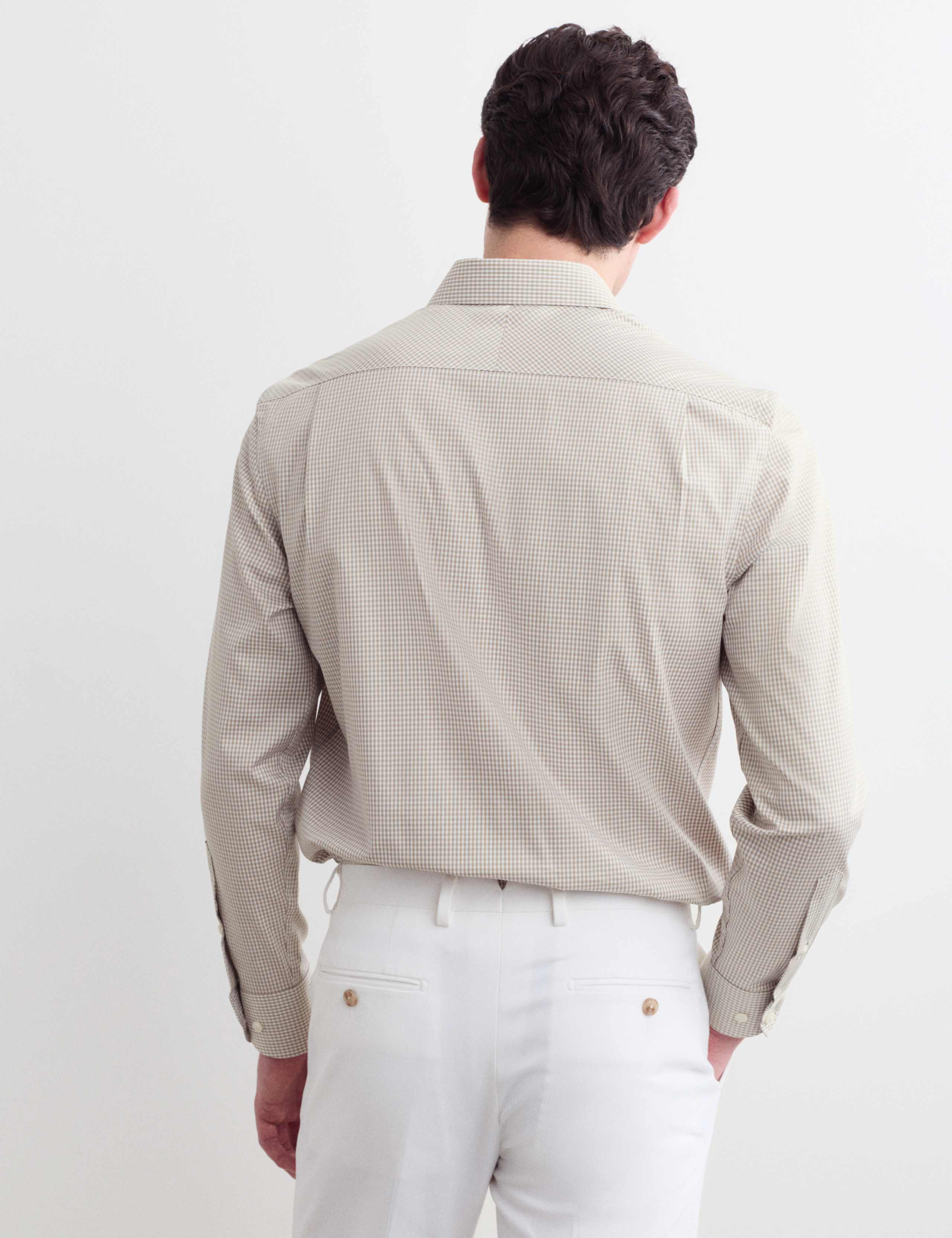 Regular Fit Pure Cotton Gingham Luxury Shirt 6 of 7