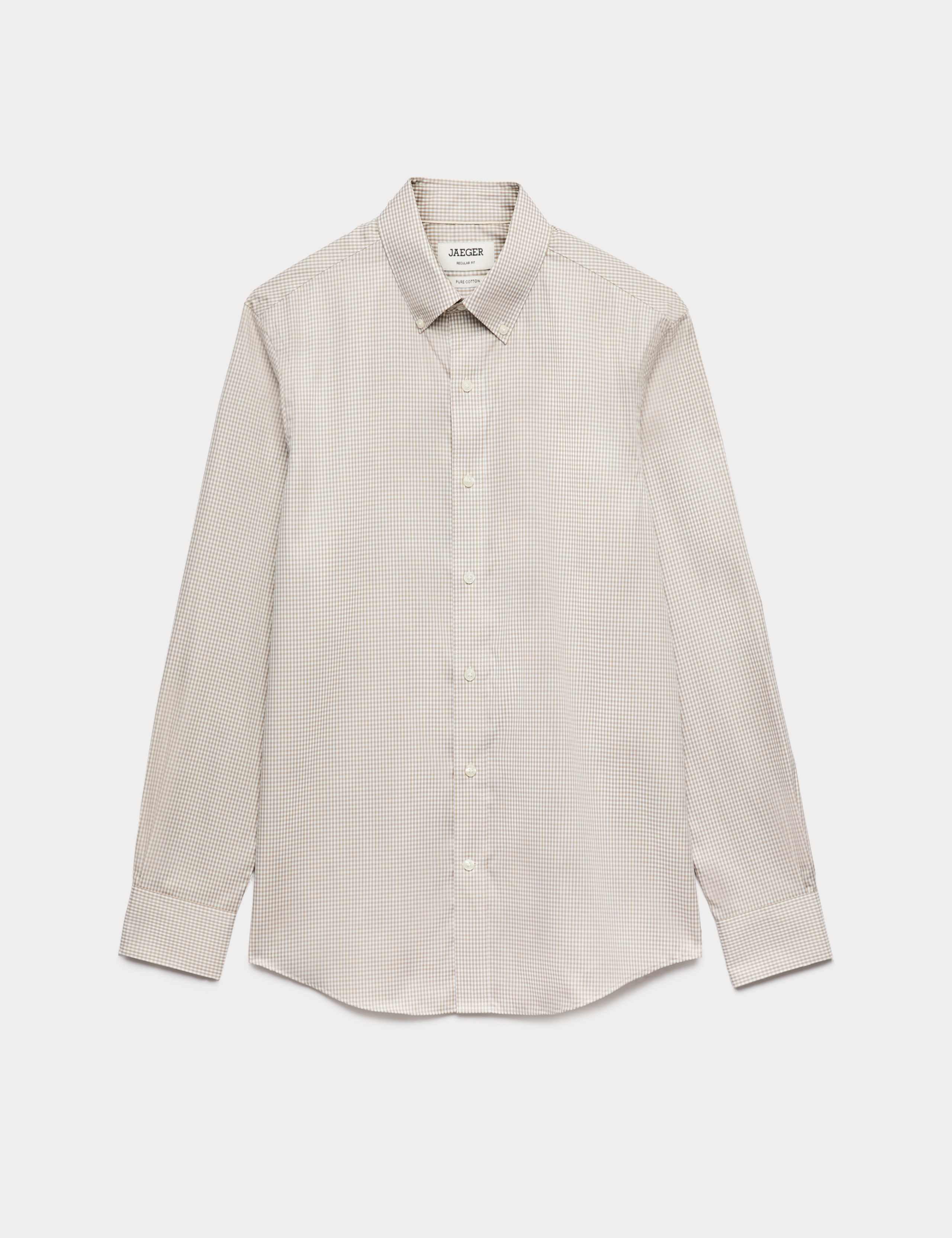Regular Fit Pure Cotton Gingham Luxury Shirt 2 of 7