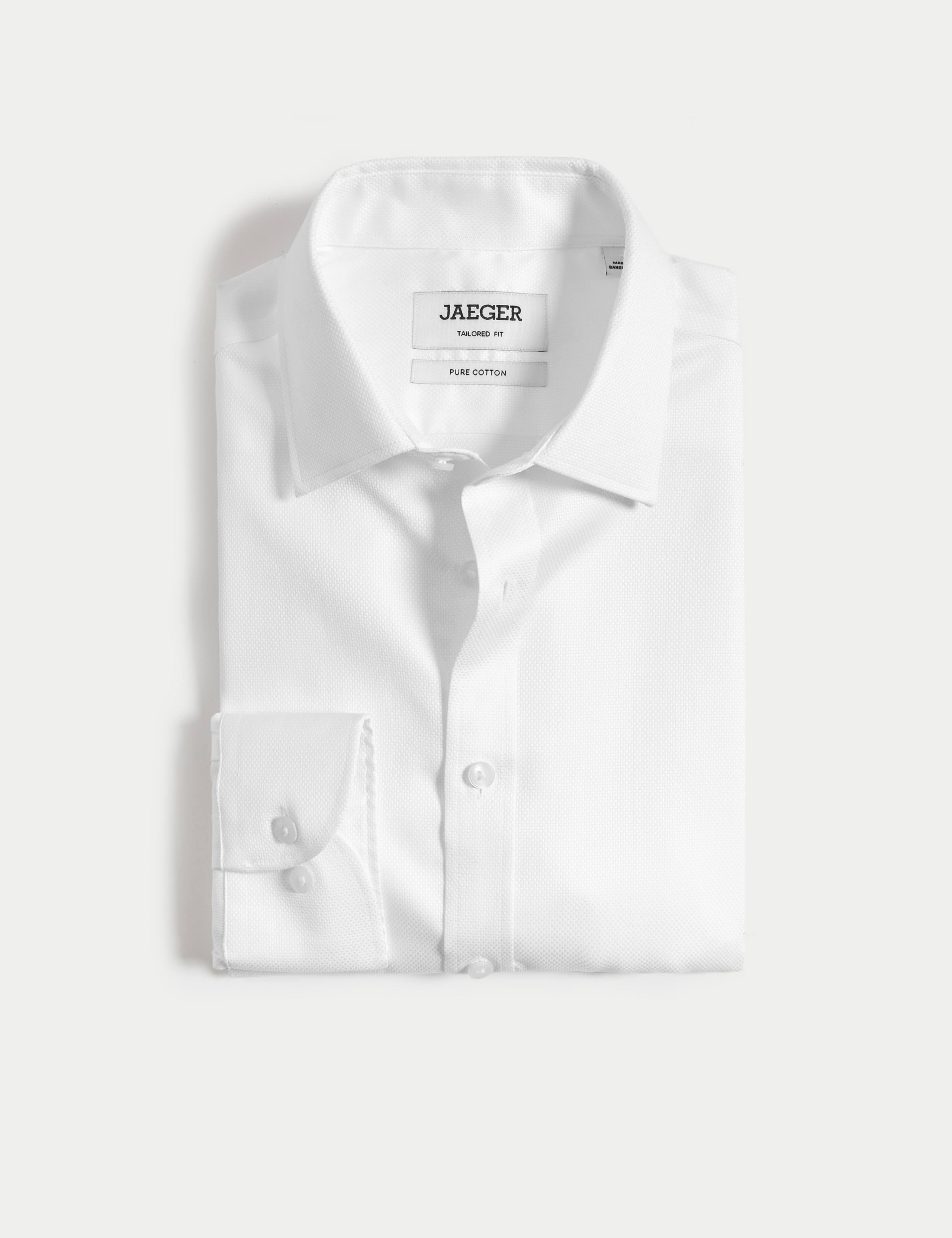 Tailored Fit Luxury Cotton Textured Shirt 2 of 8