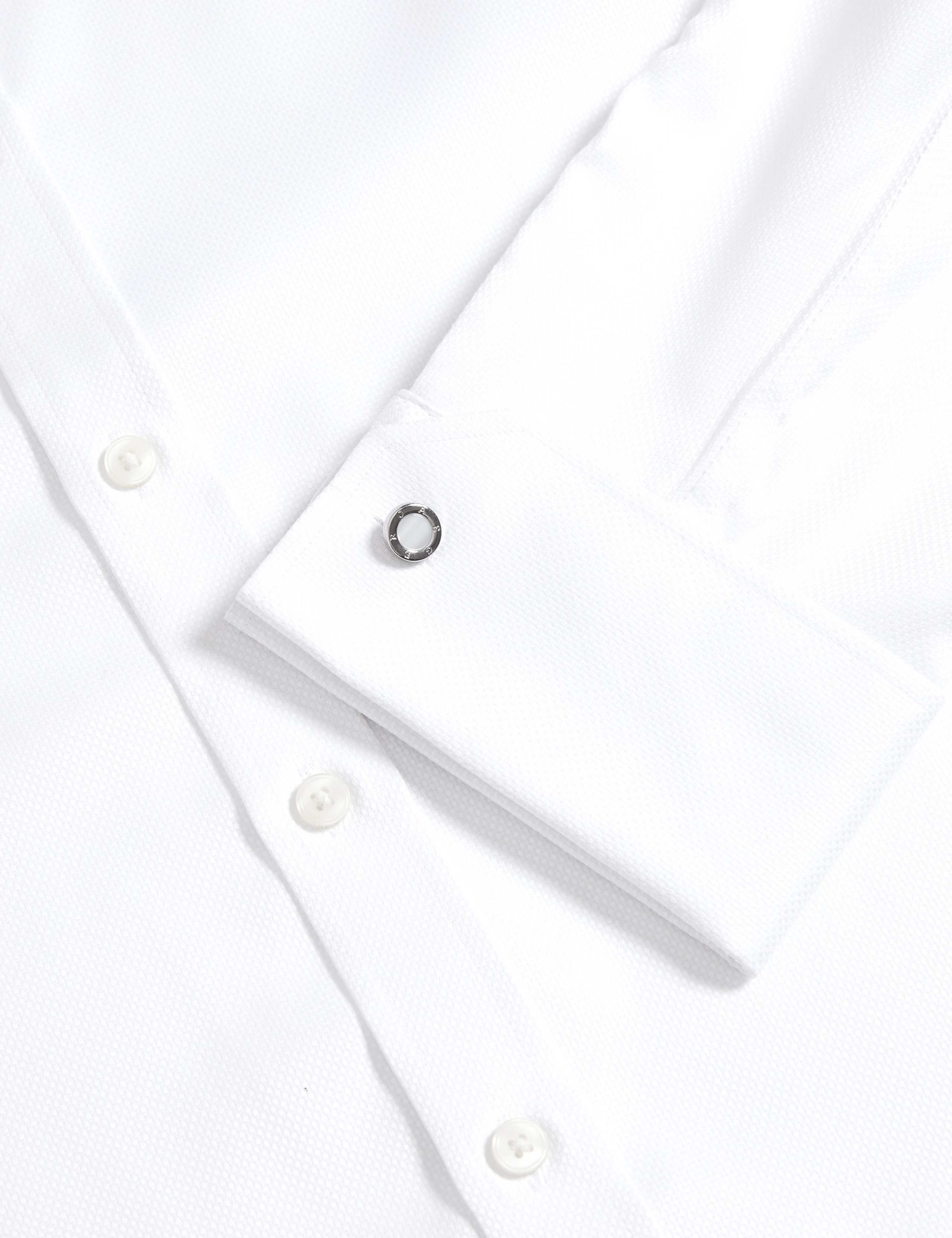 Tailored Fit Luxury Cotton Textured Shirt 3 of 8