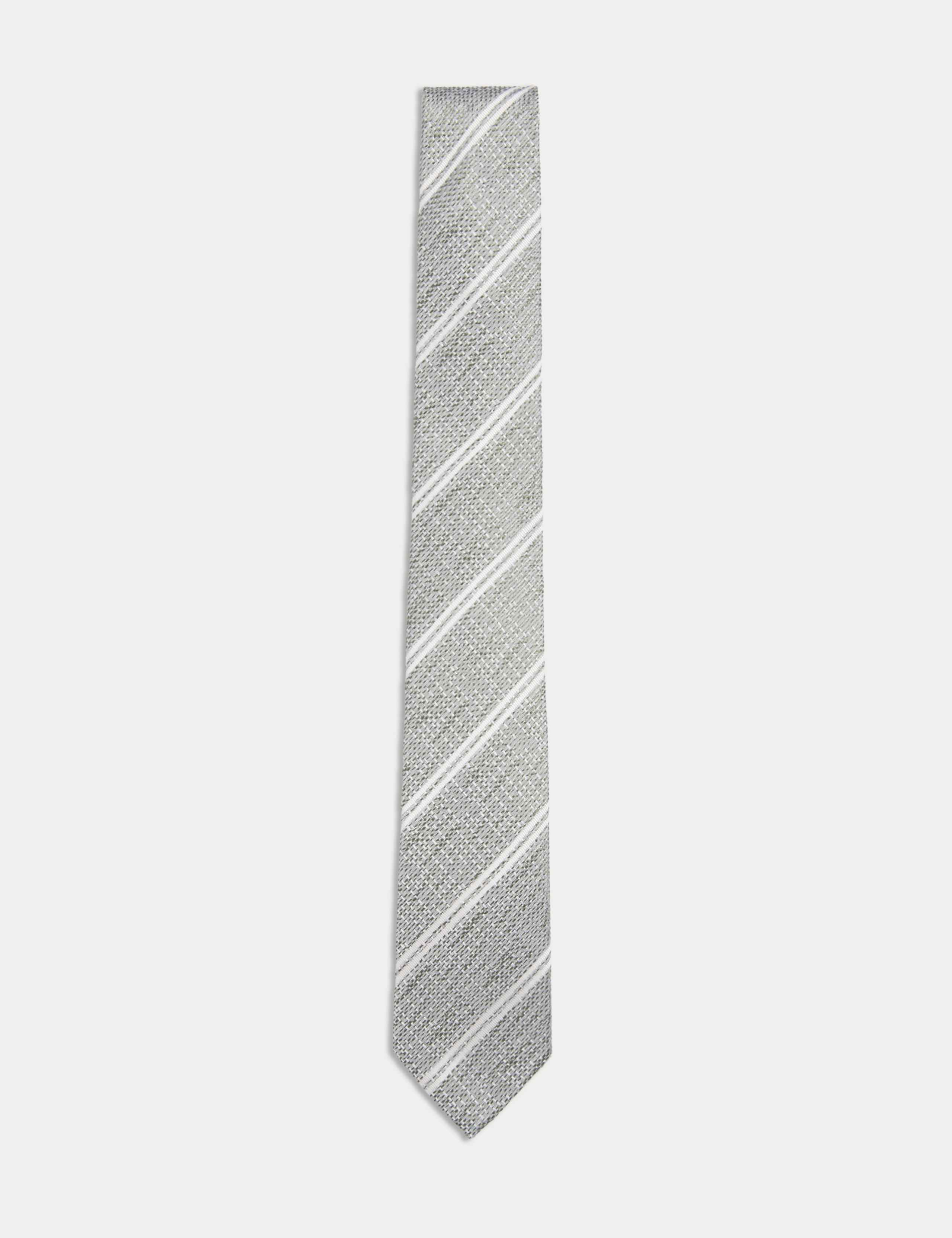 Slim Striped Pure Silk Tie 1 of 3