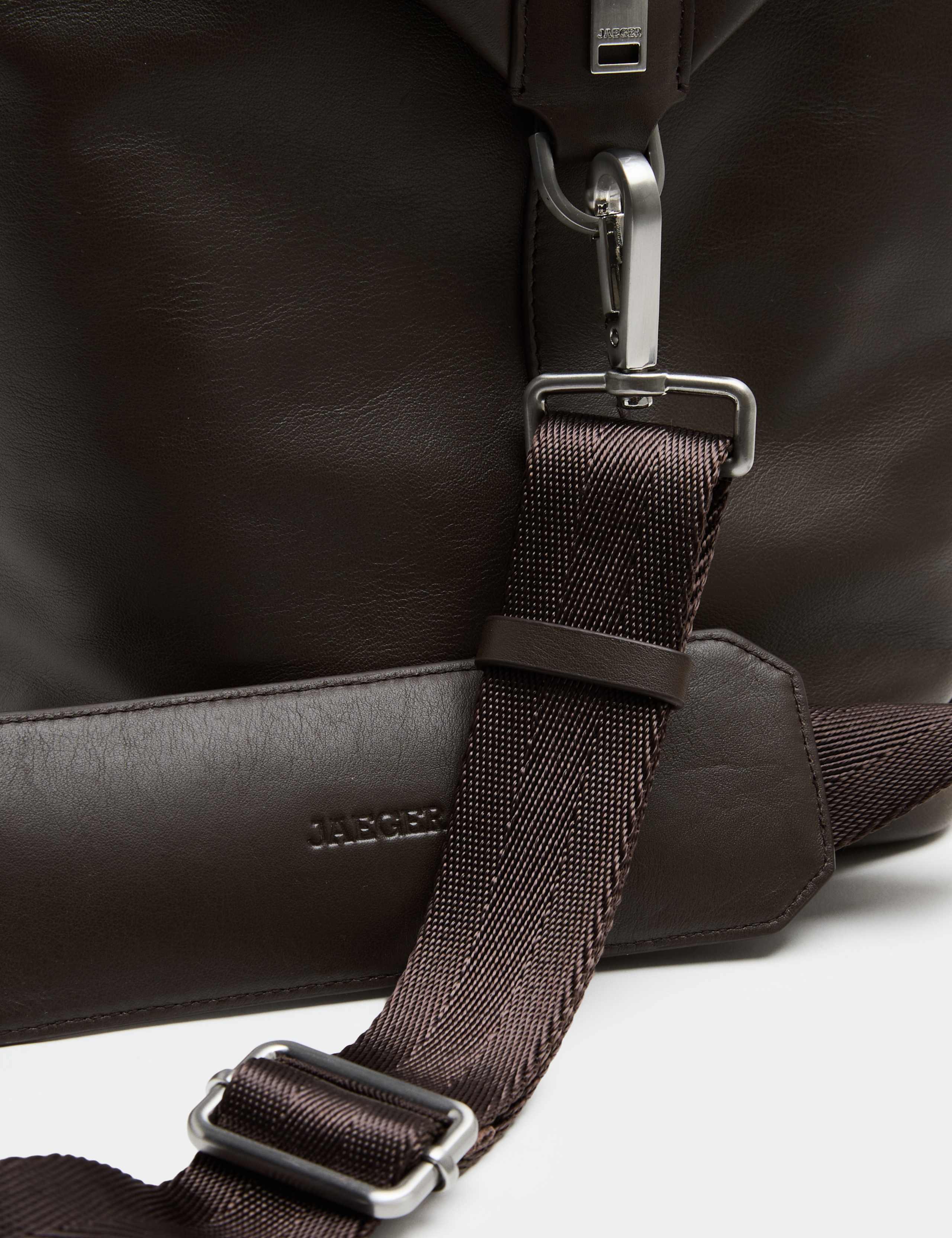 Leather Zip Top Weekend Bag 4 of 4