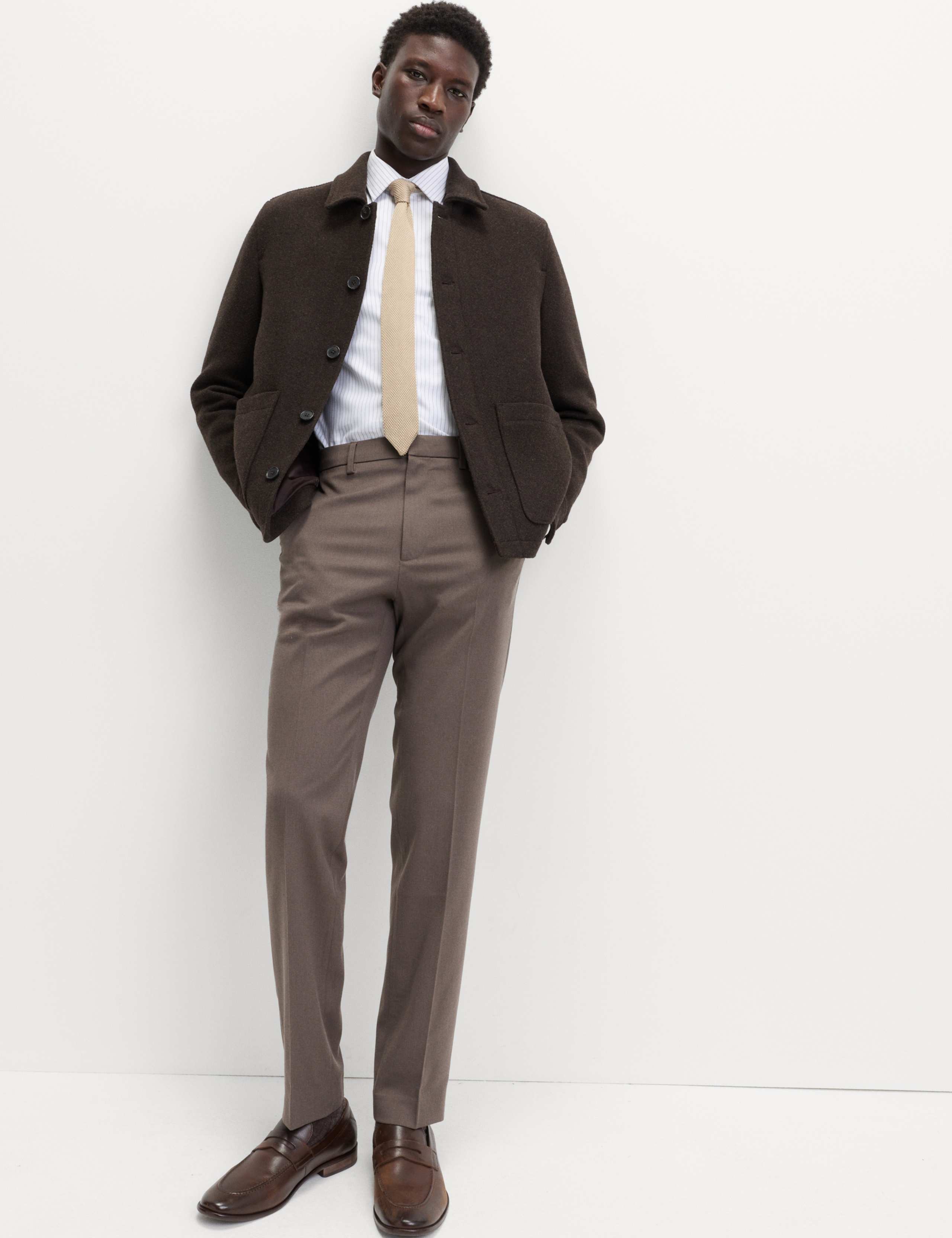 Regular Fit Smart Stretch Trousers 1 of 6