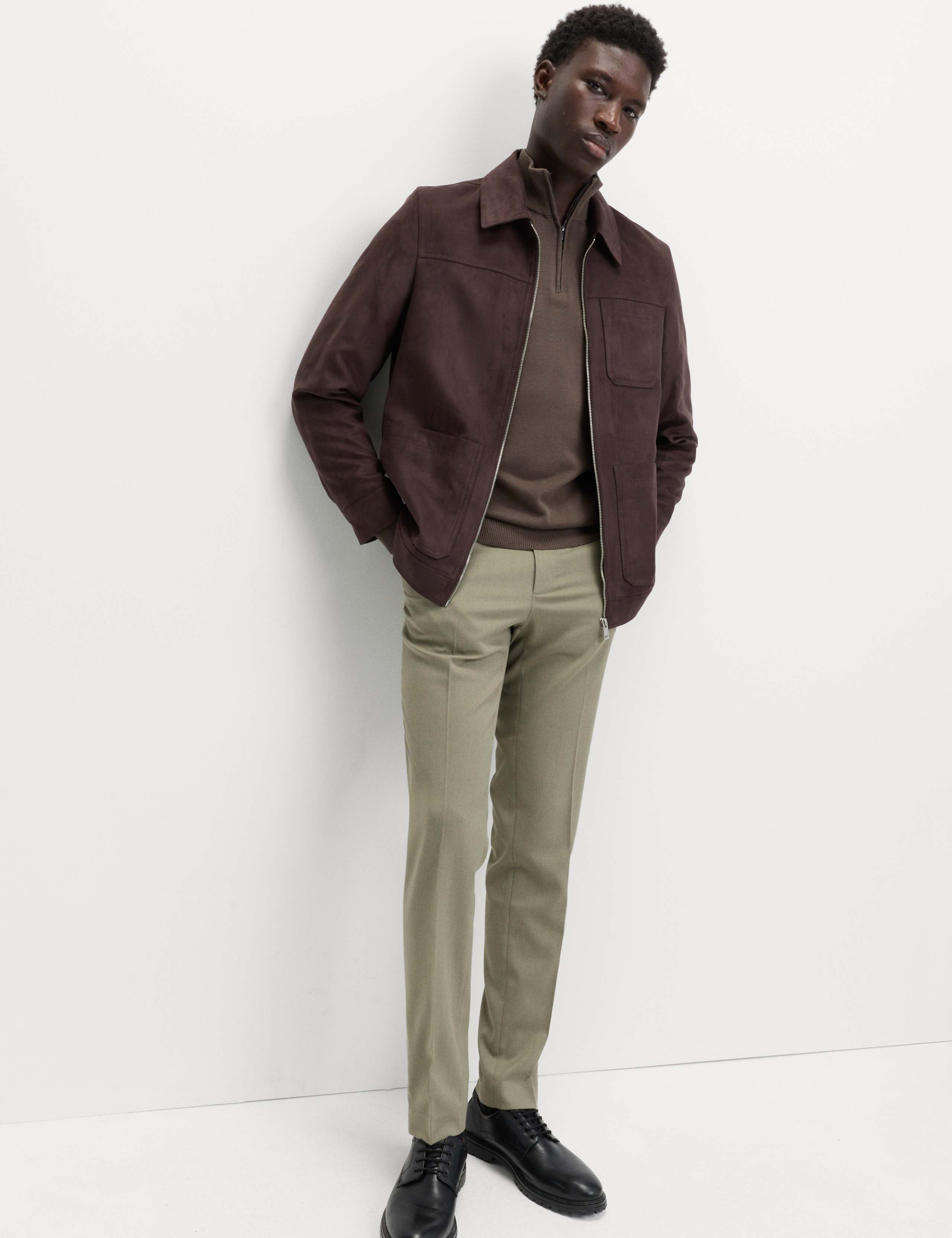 Slim Fit Smart Stretch Trousers 1 of 6