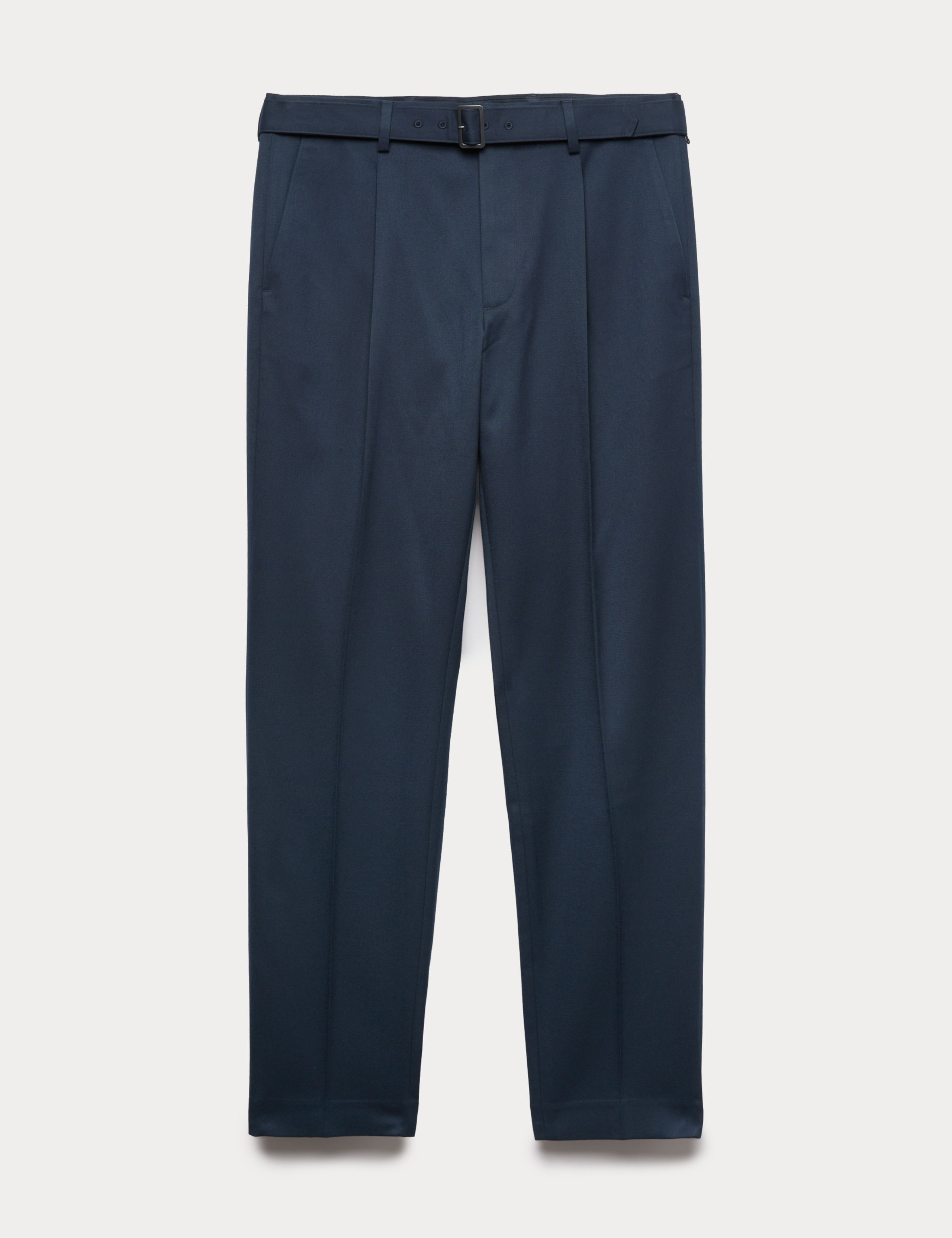 Tapered Fit Self Belt Twill Trousers 2 of 5