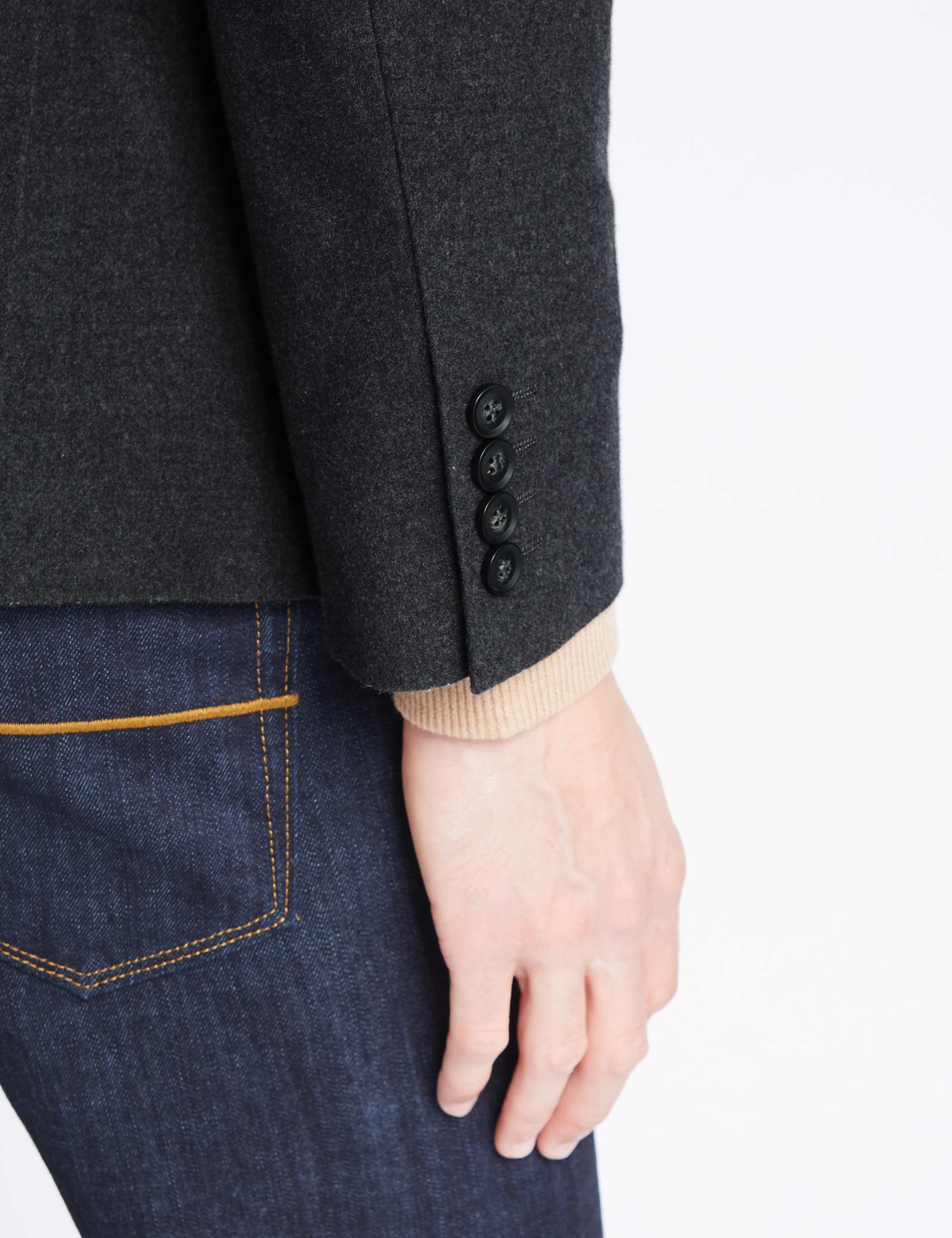 Pure Cotton Tailored Fit 2 Button Flannel Jacket 5 of 8