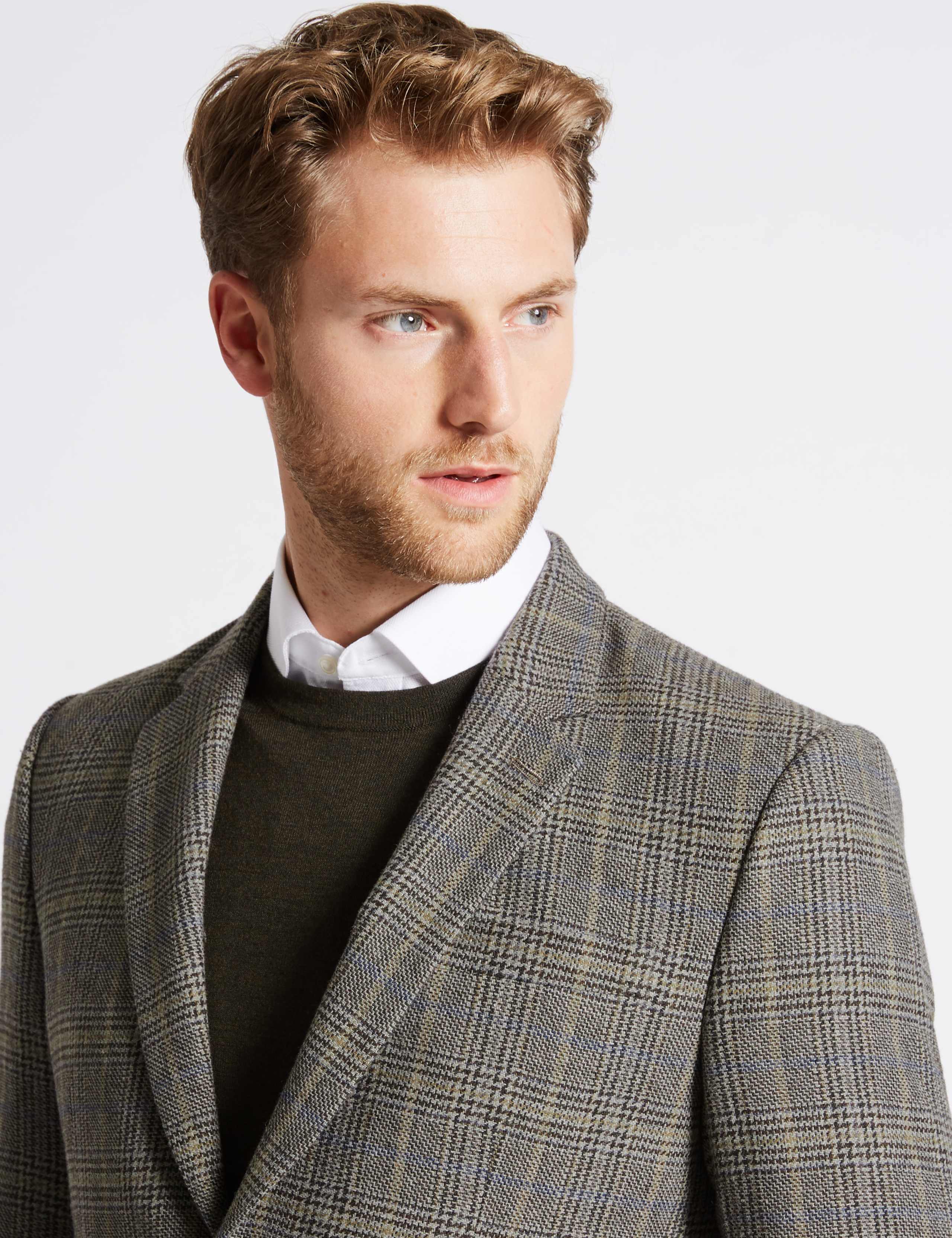 Big & Tall Wool Blend Checked Jacket 5 of 7