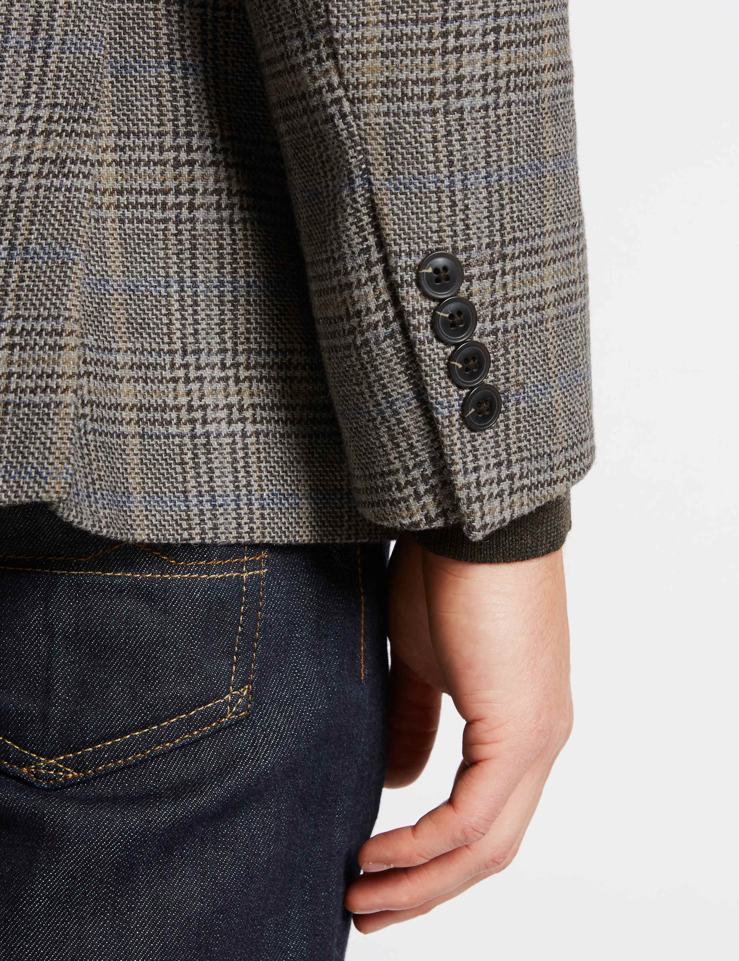 Big & Tall Wool Blend Checked Jacket 6 of 7