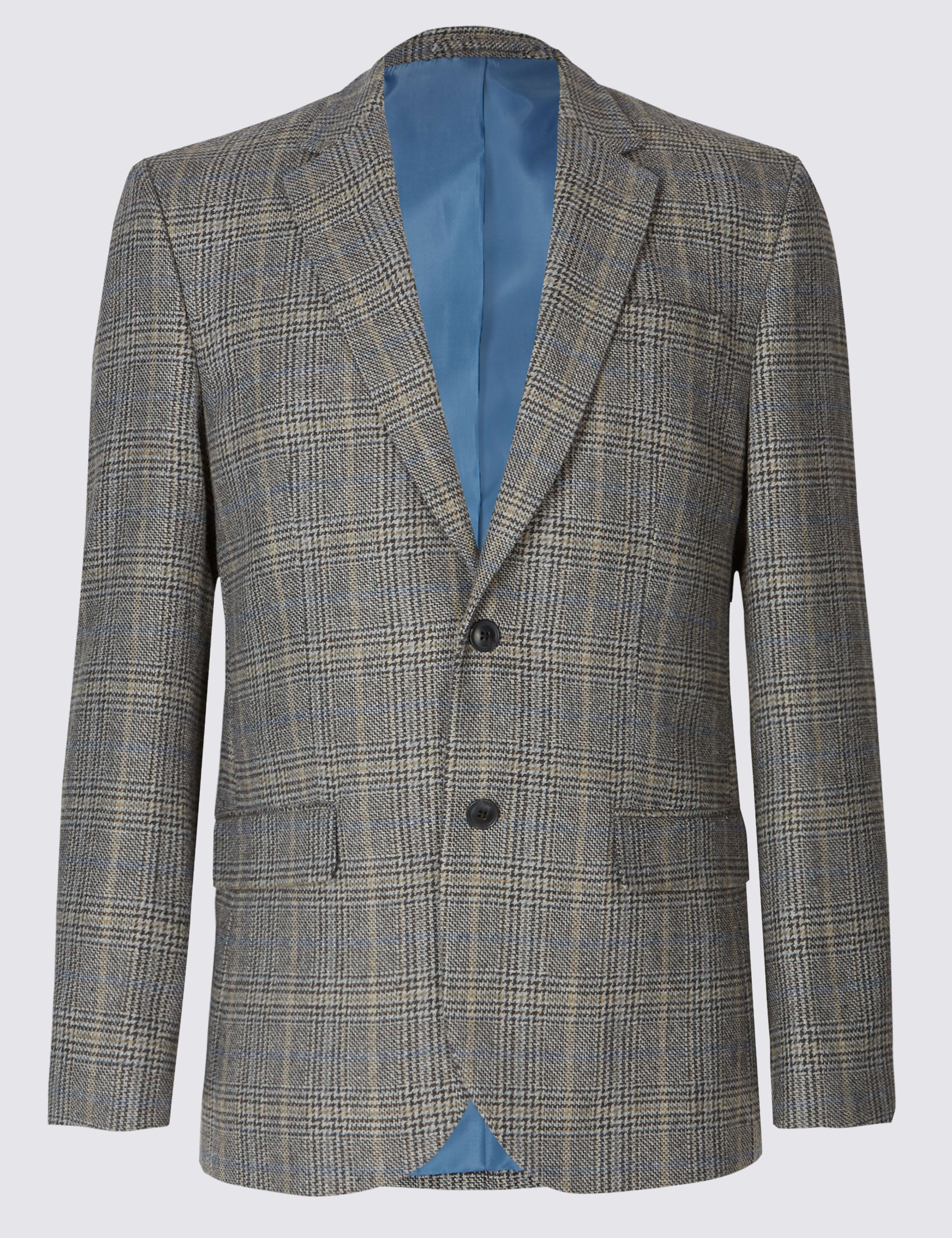Big & Tall Wool Blend Checked Jacket 2 of 7