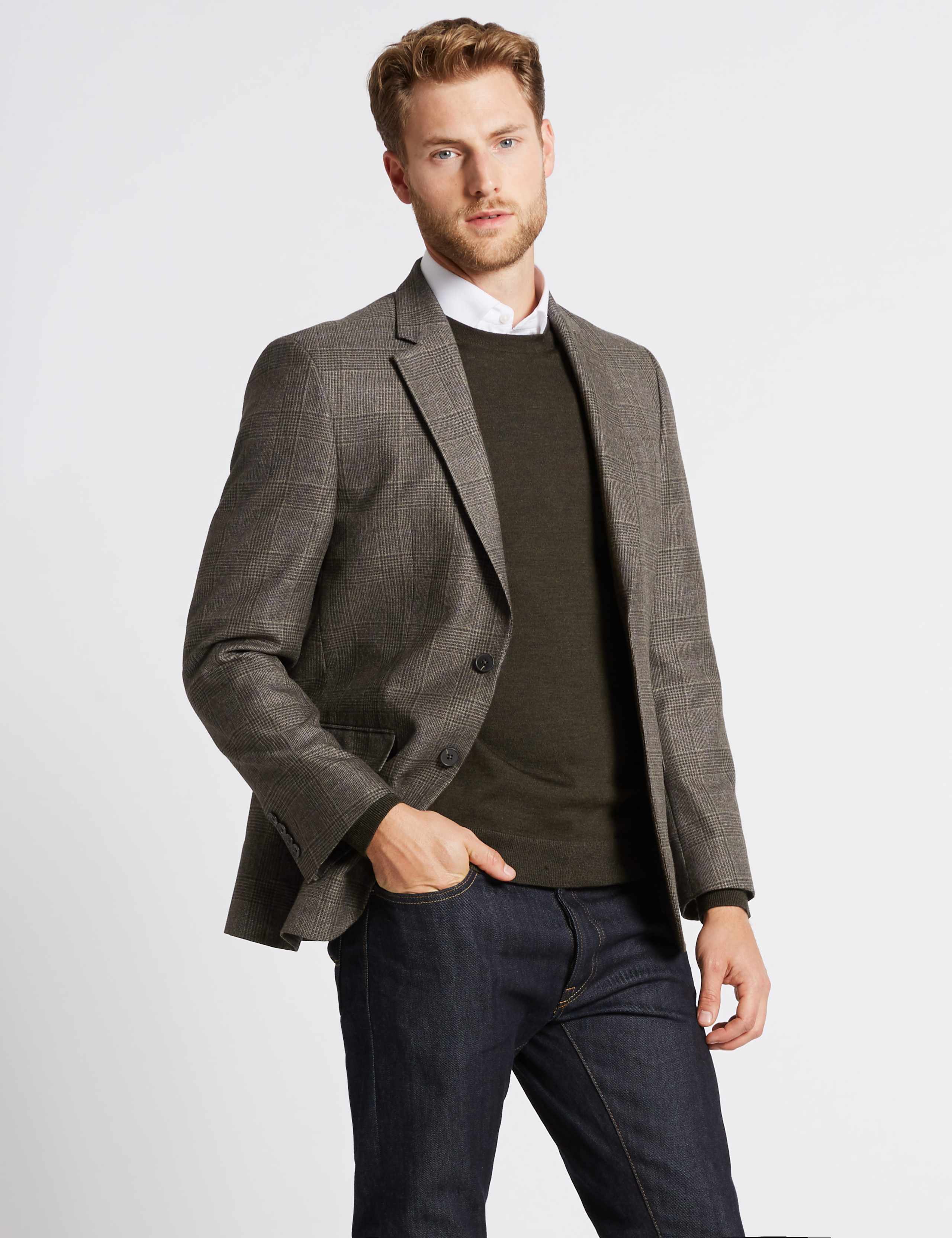 Checked Regular Fit Jacket 1 of 7