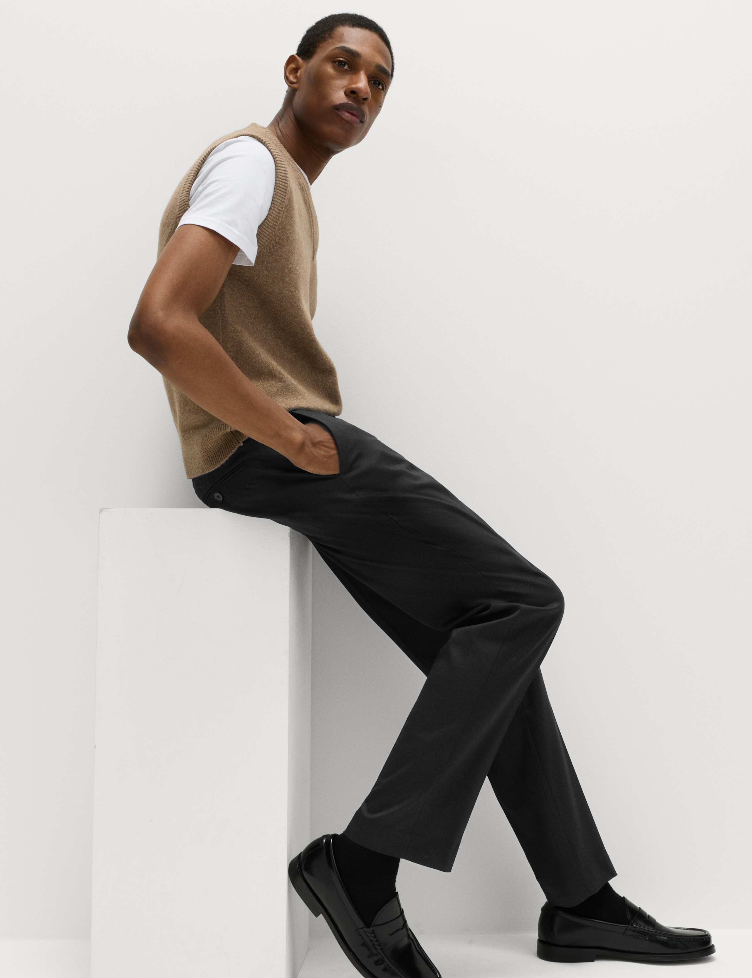 2pk Slim Fit Stretch Smart Trousers 7 of 8