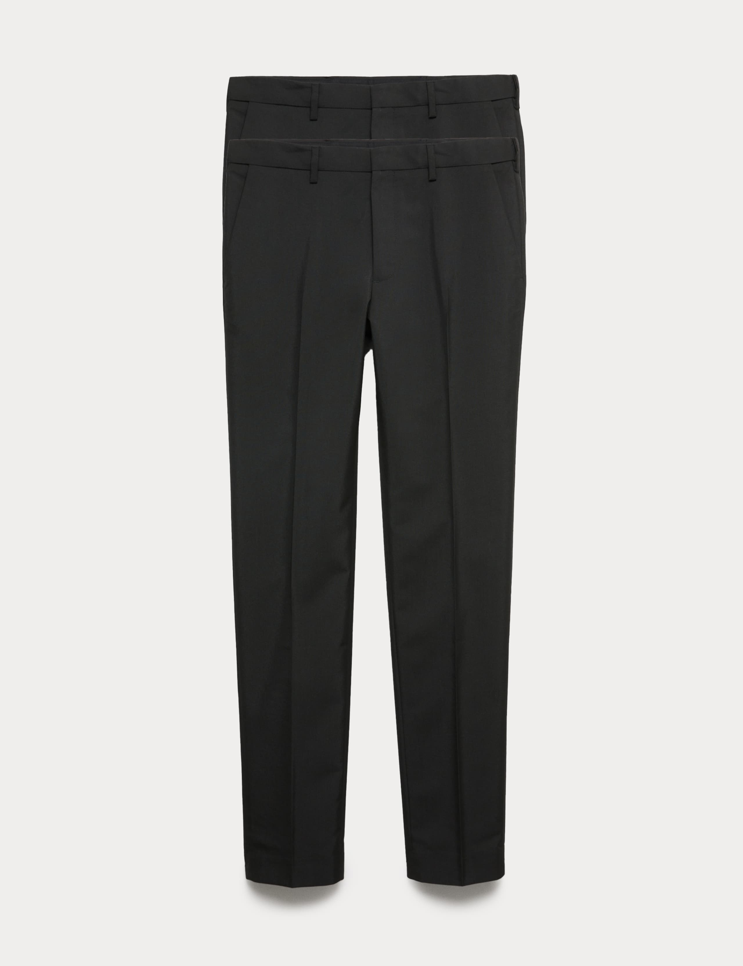 2pk Slim Fit Active Waist Smart Trousers 1 of 4