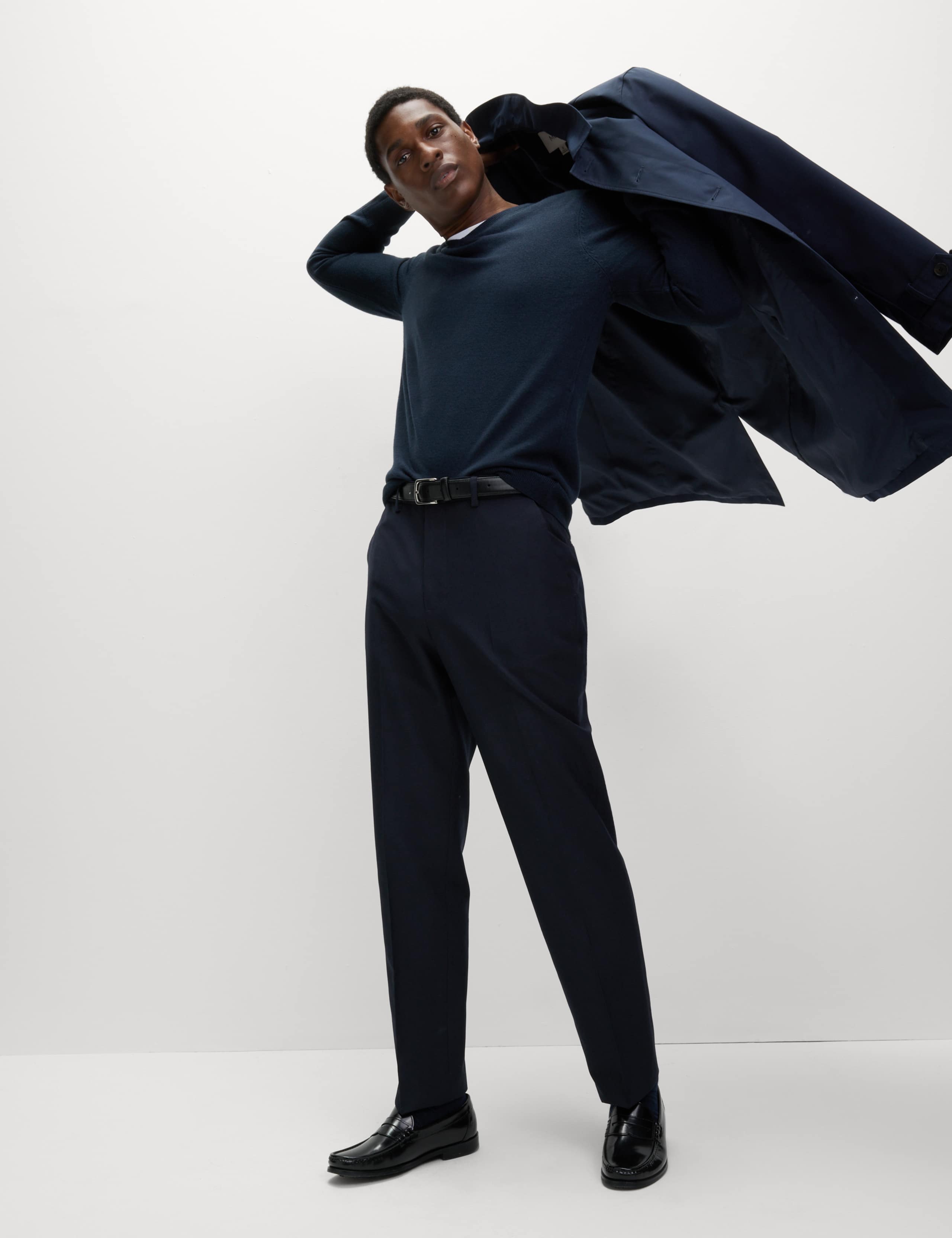 Regular Fit Crease Resist Smart Trousers 1 of 7