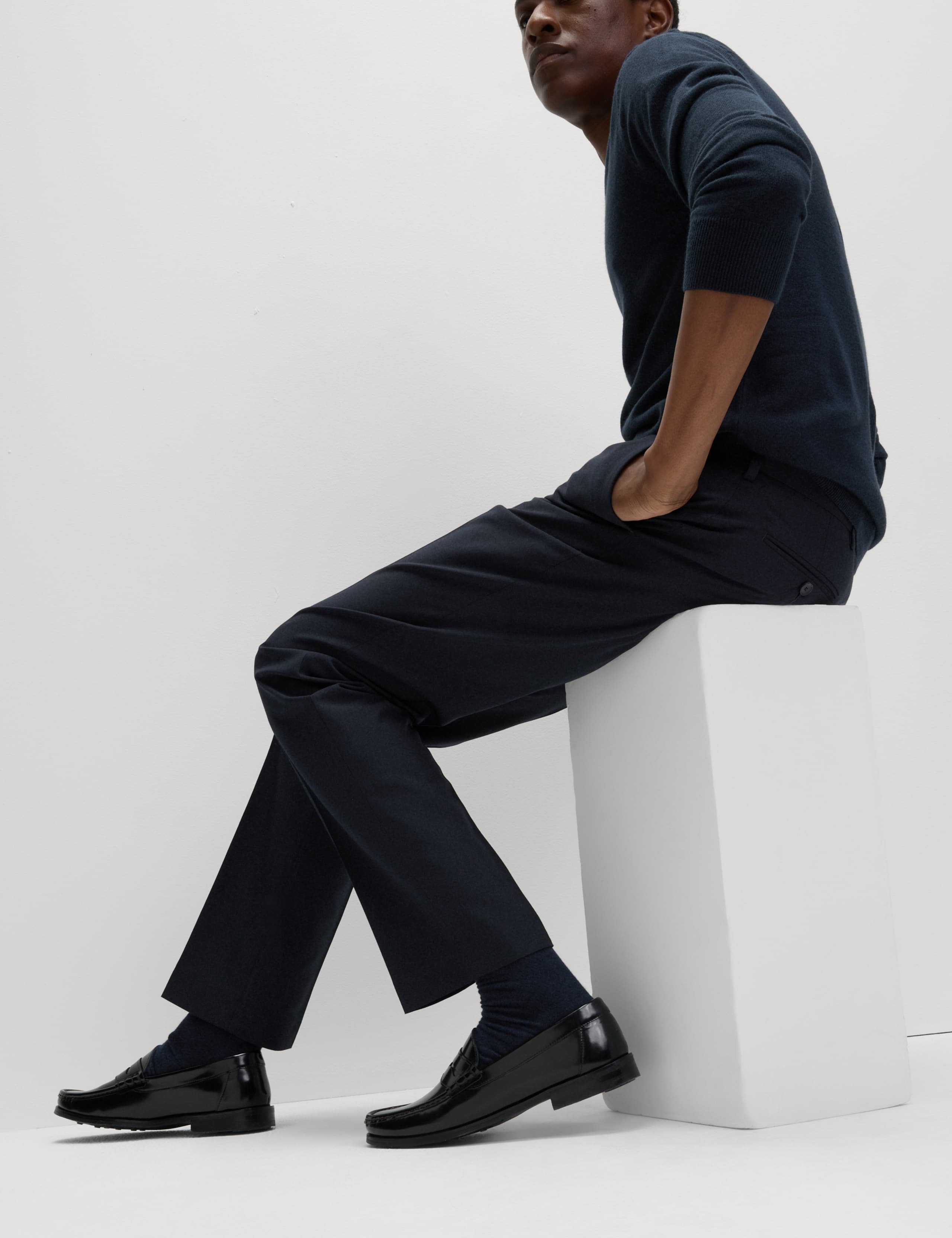 Regular Fit Crease Resist Smart Trousers 5 of 7