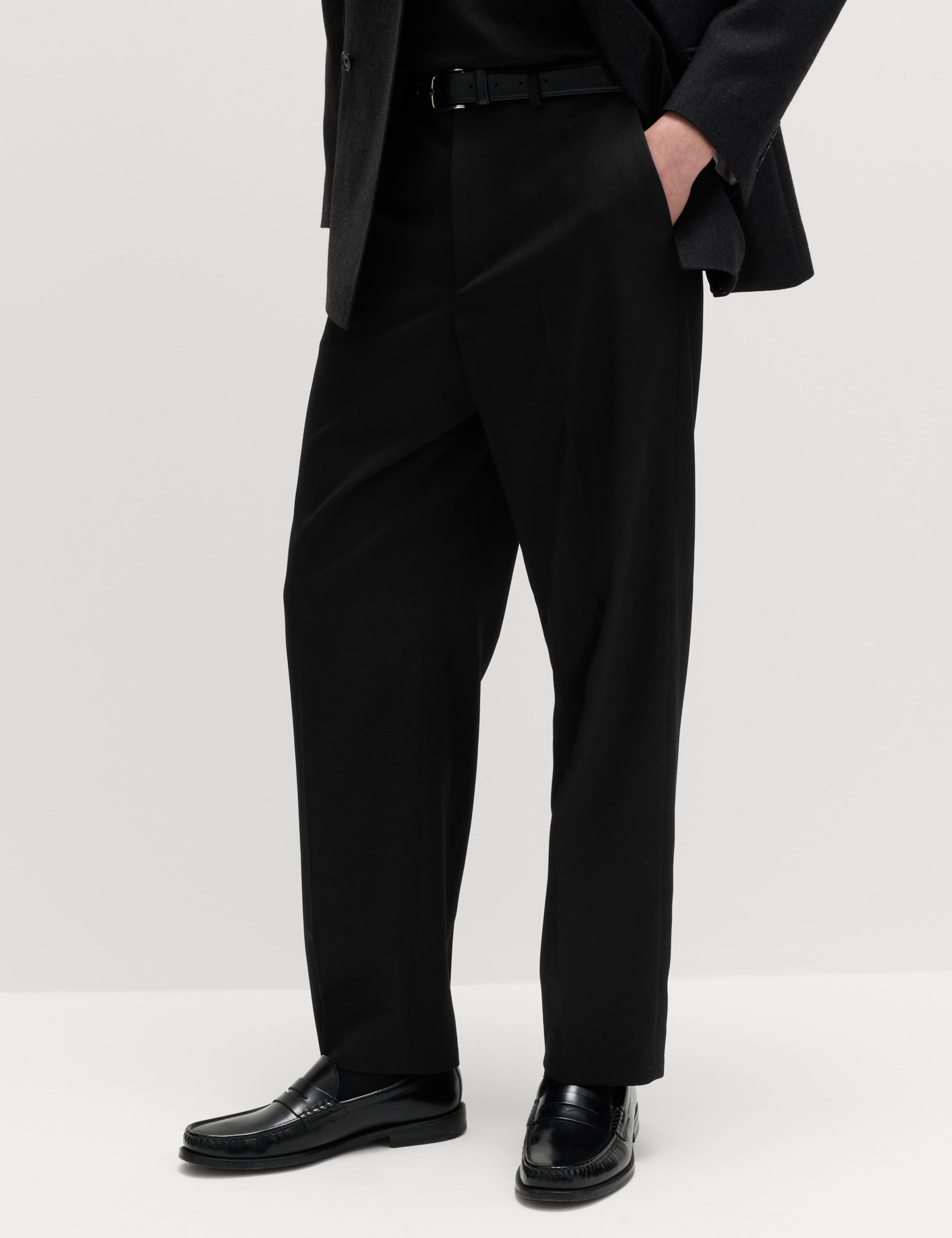 Relaxed Fit Smart Stretch Trousers 1 of 8