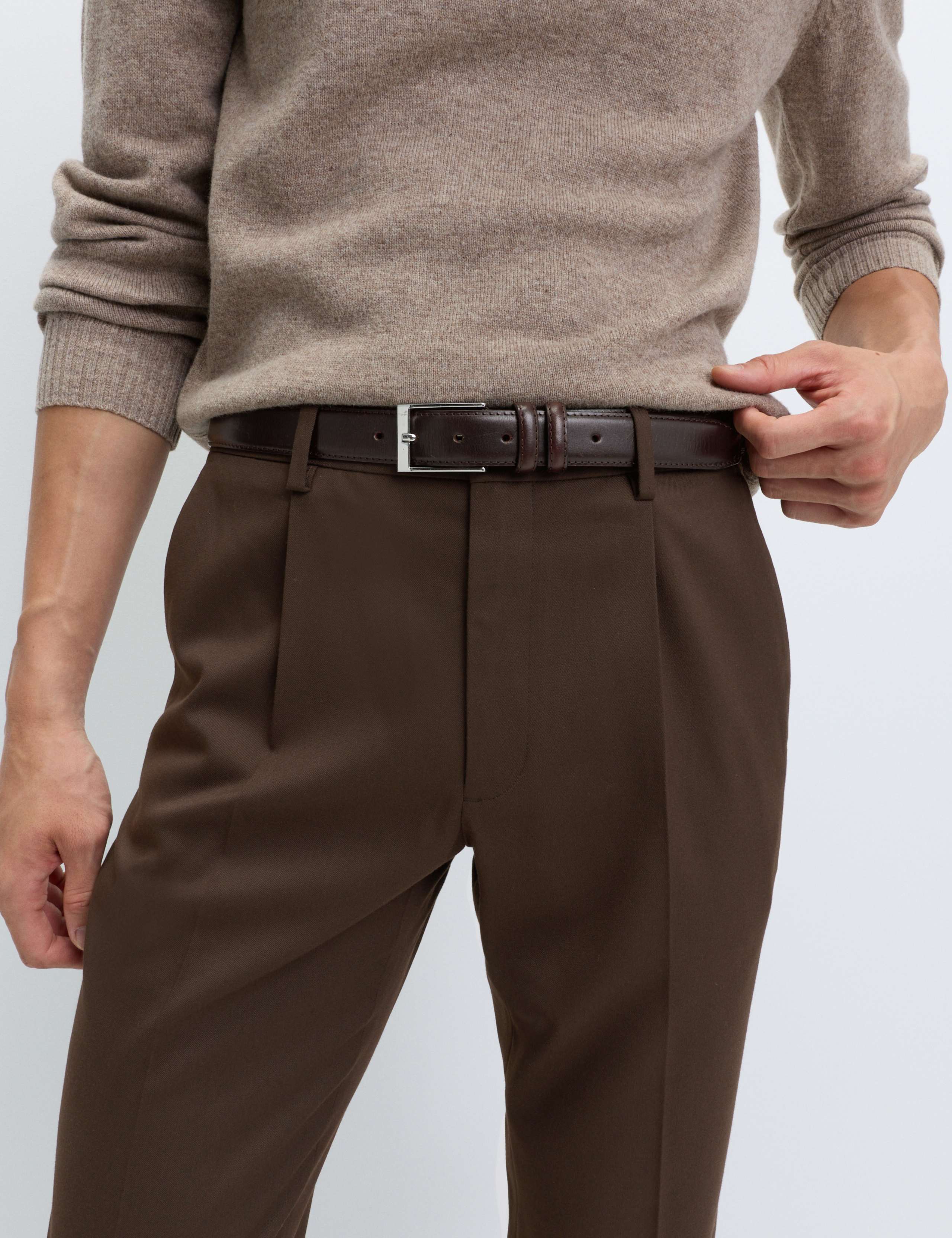 Tailored Fit Stretch Smart Trousers 1 of 7