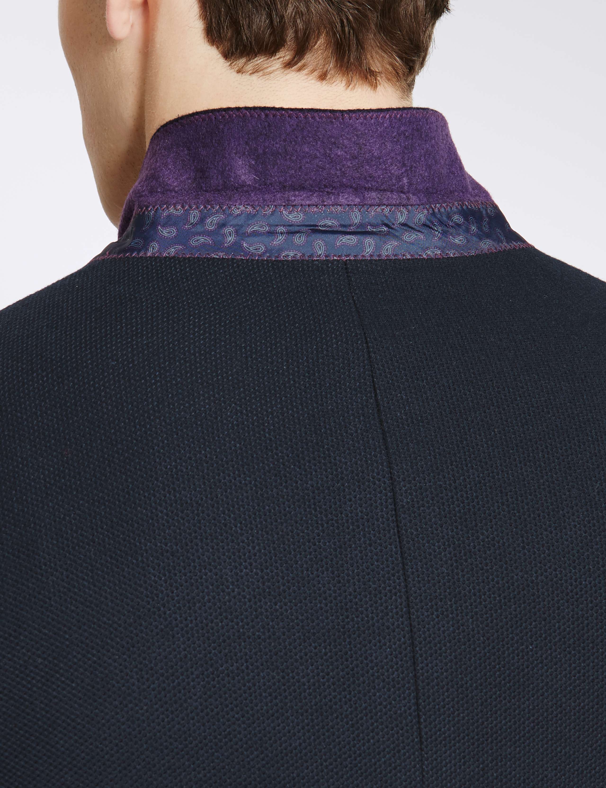 Navy Pique Jersey Modern Slim Jacket 5 of 6