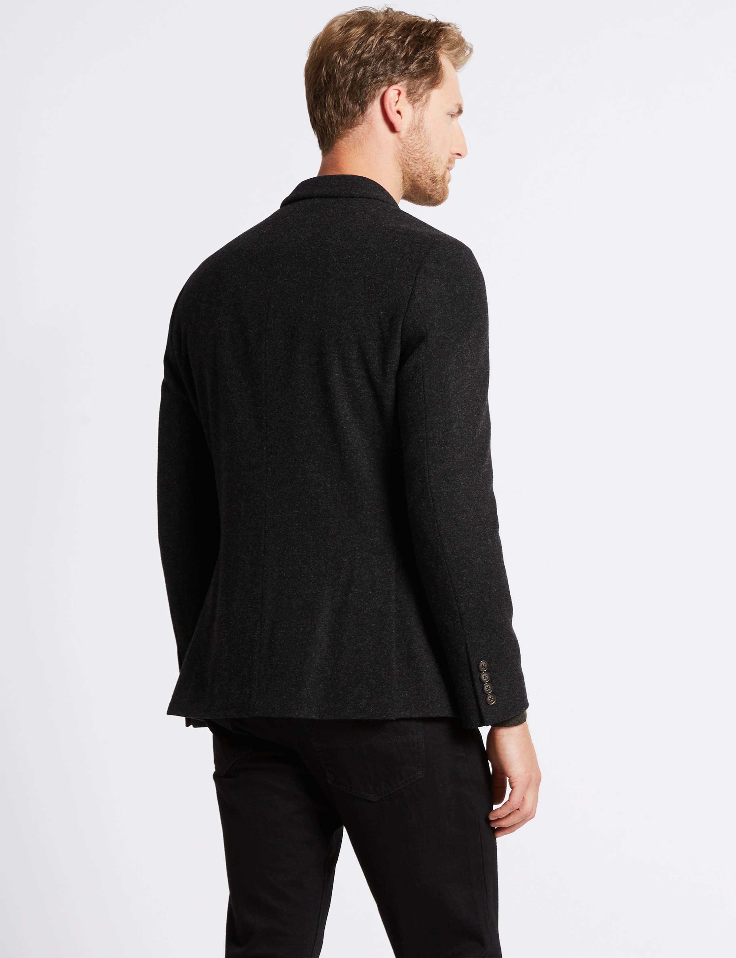 Charcoal Italian Wool Fabric Jacket 4 of 8