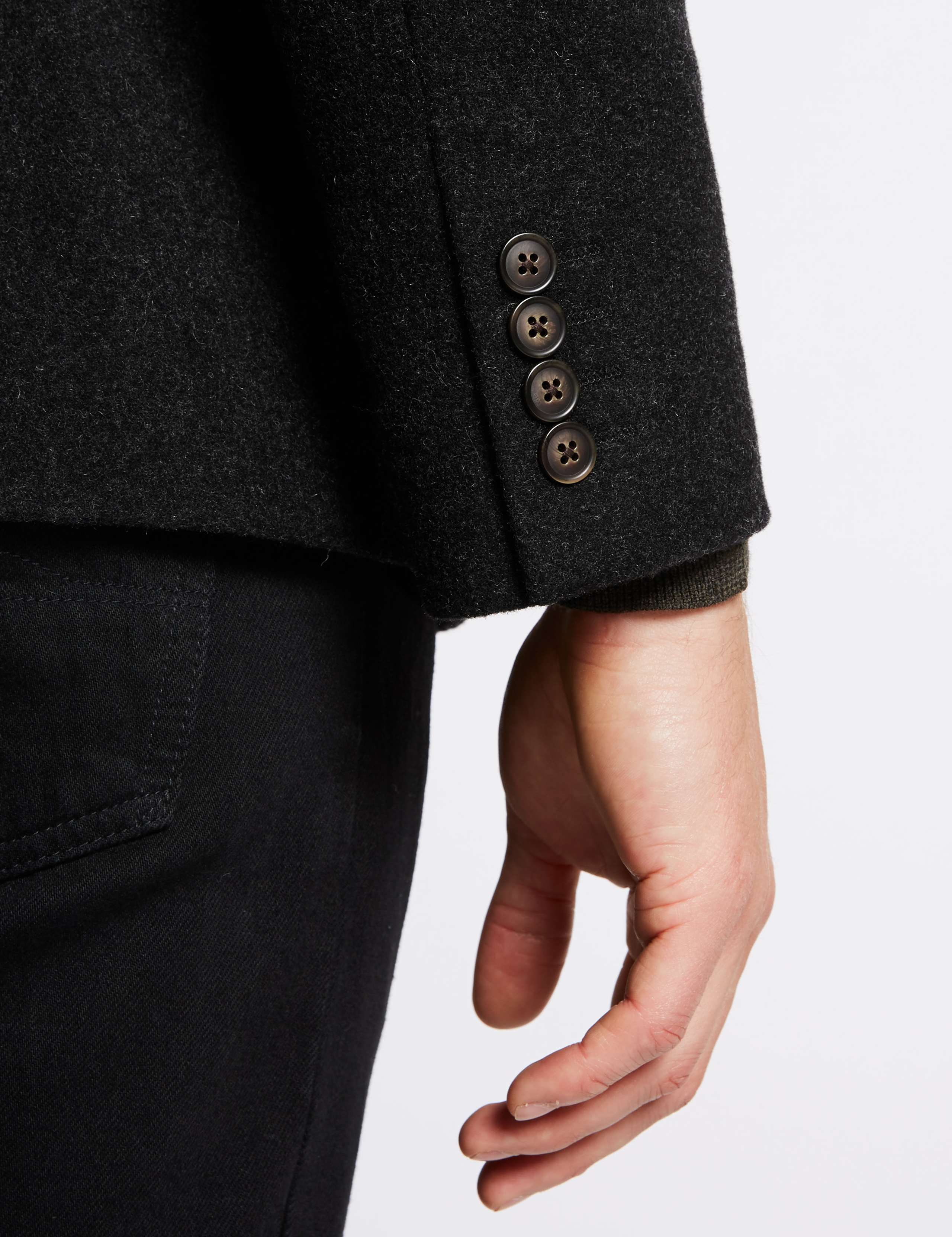 Charcoal Italian Wool Fabric Jacket 6 of 8