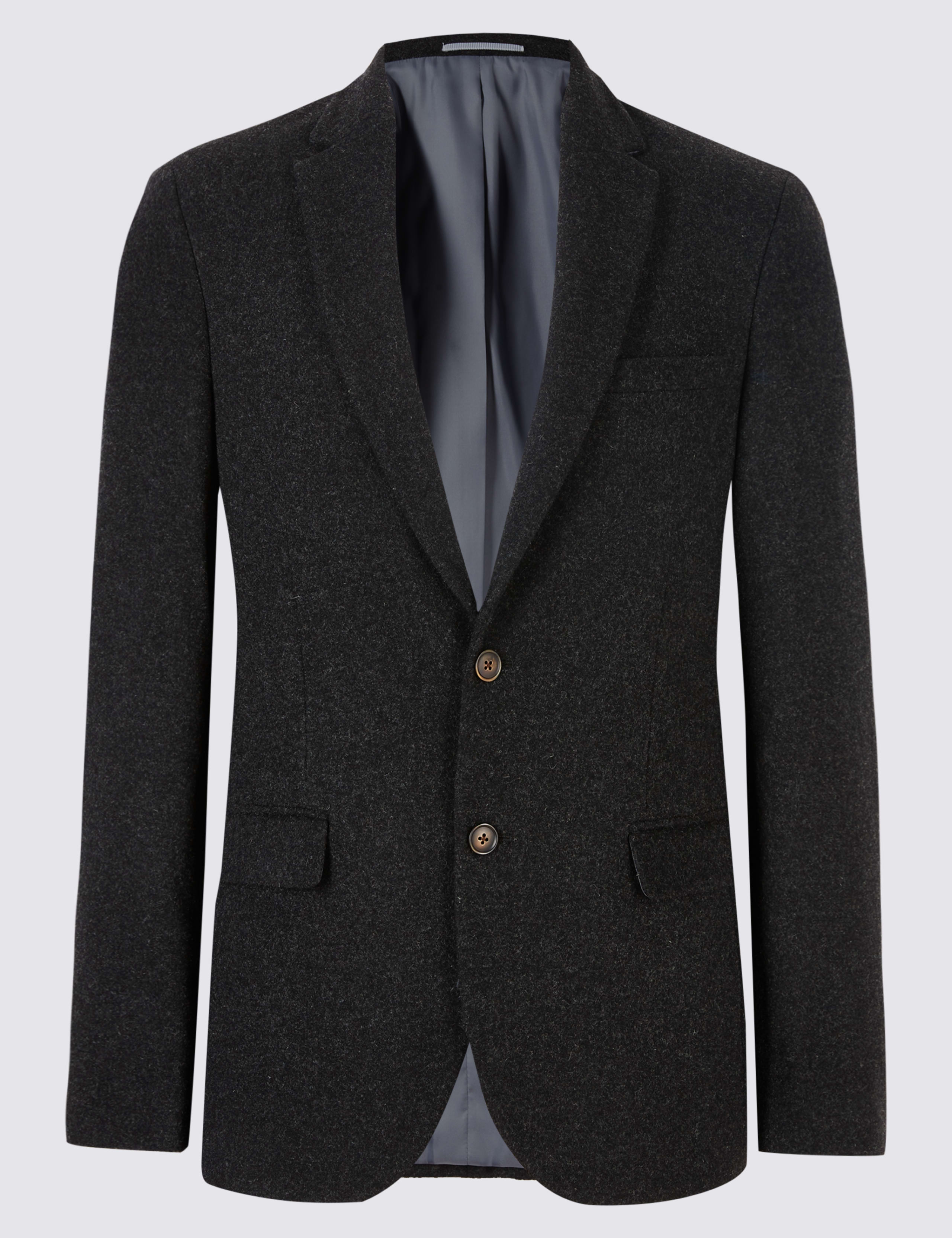 Charcoal Italian Wool Fabric Jacket 2 of 8