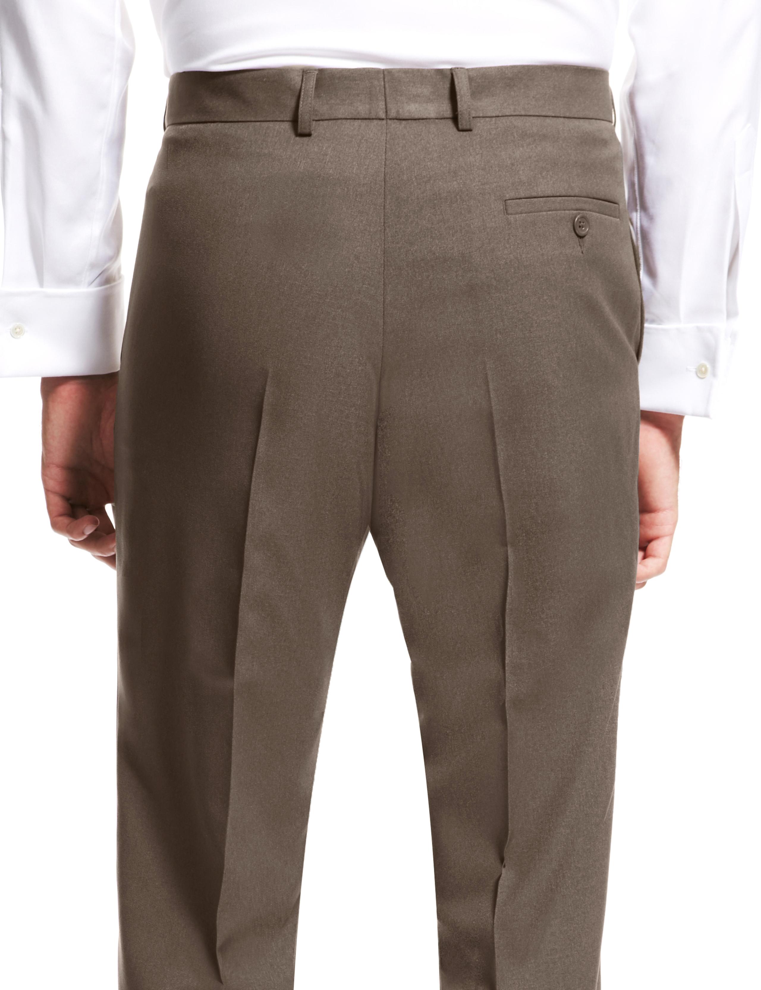 Soft Touch Active Waistband Crease Resistant Flat Front Trousers 3 of 3