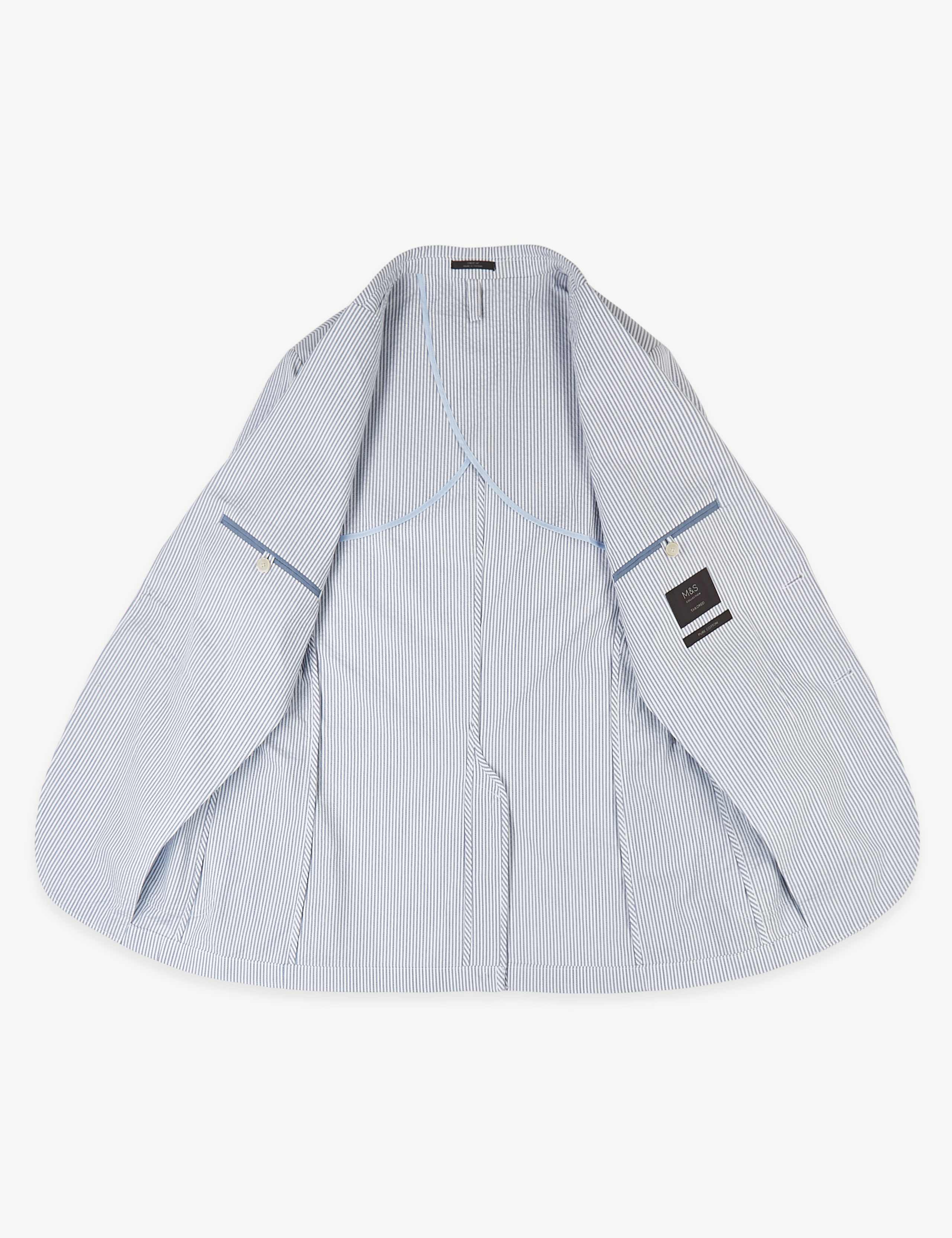 Striped Tailored Fit Cotton Jacket 9 of 9