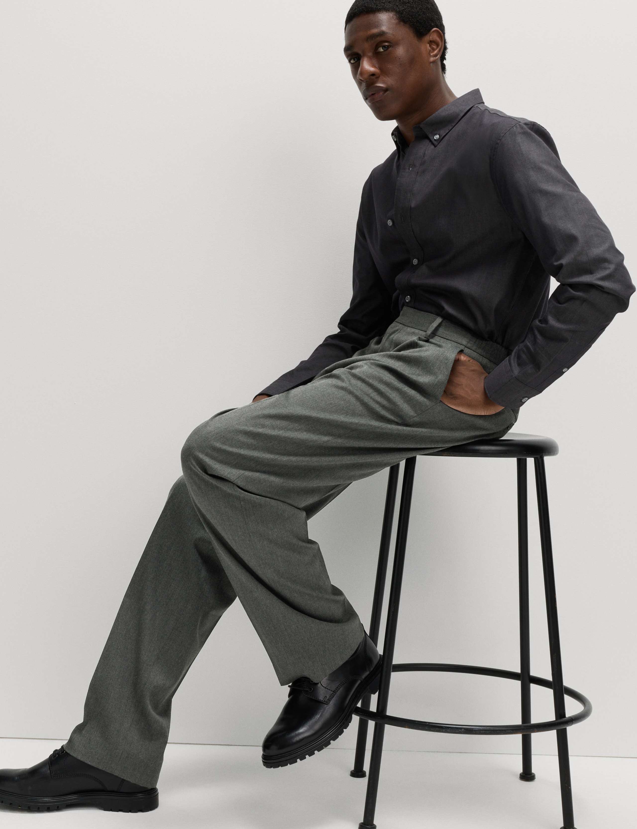 Relaxed Fit Smart Stretch Trousers 5 of 5