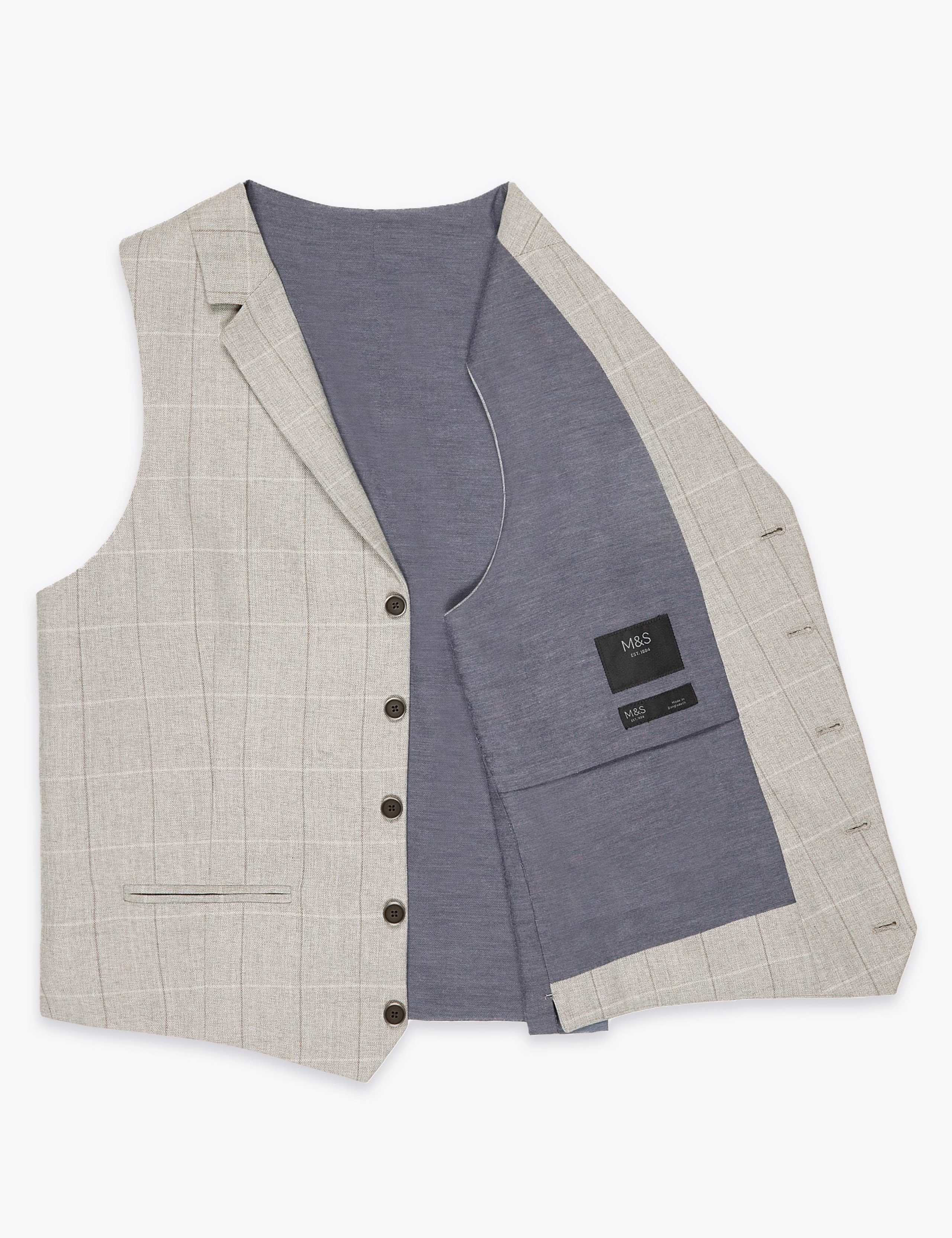Slim Fit Checked Waistcoat 5 of 5