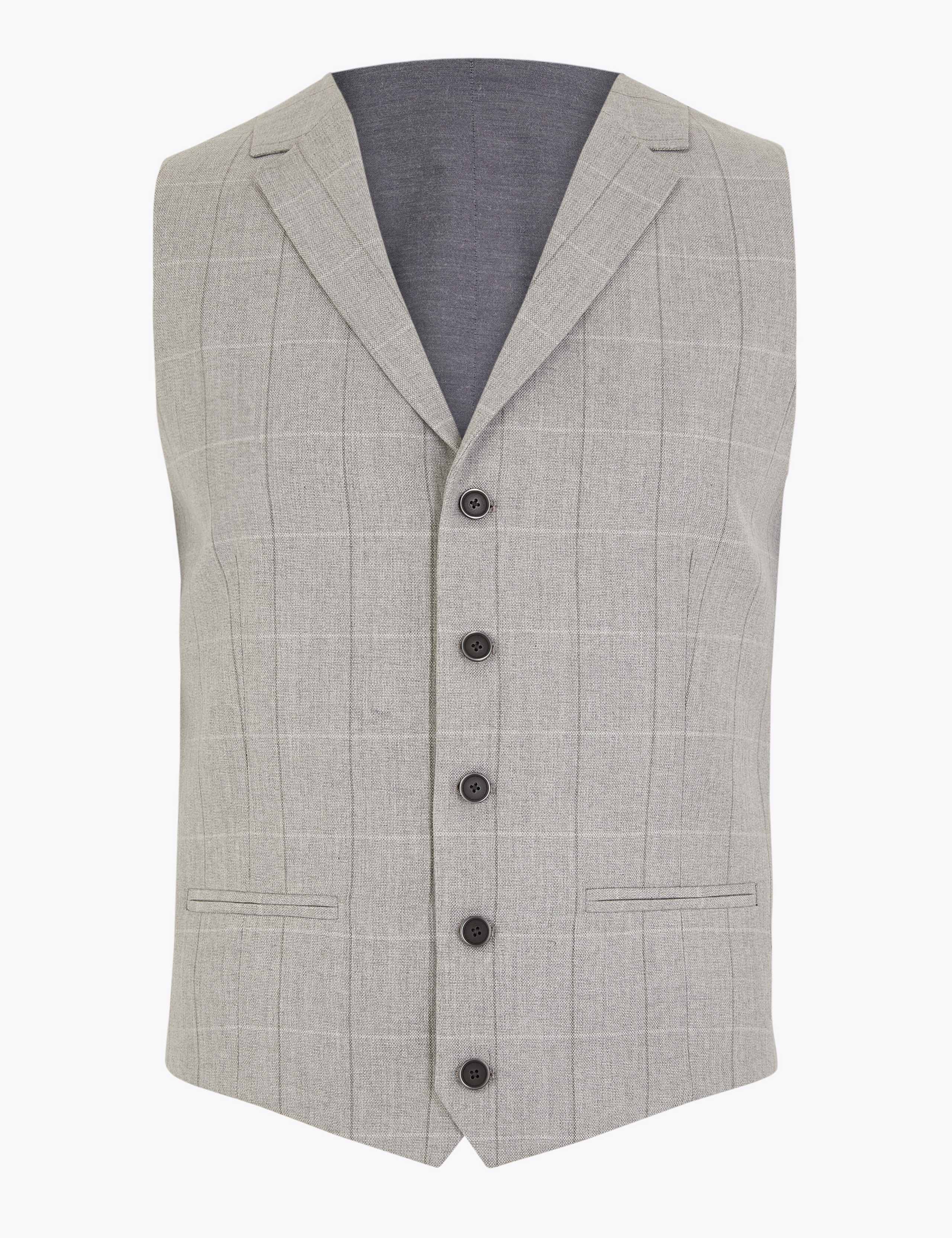 Slim Fit Checked Waistcoat 2 of 5