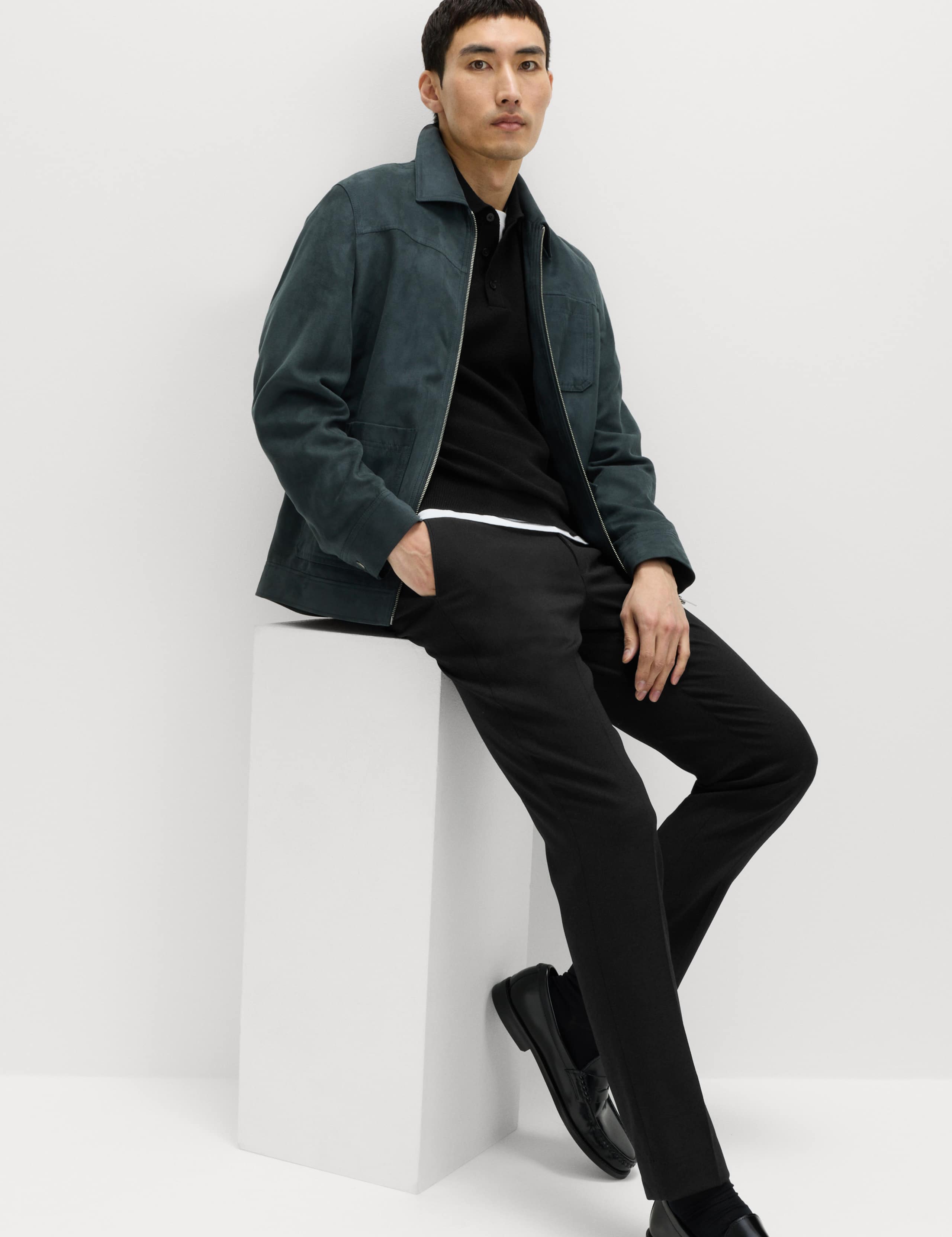 Slim Fit Wool Blend Suit Trousers 6 of 6