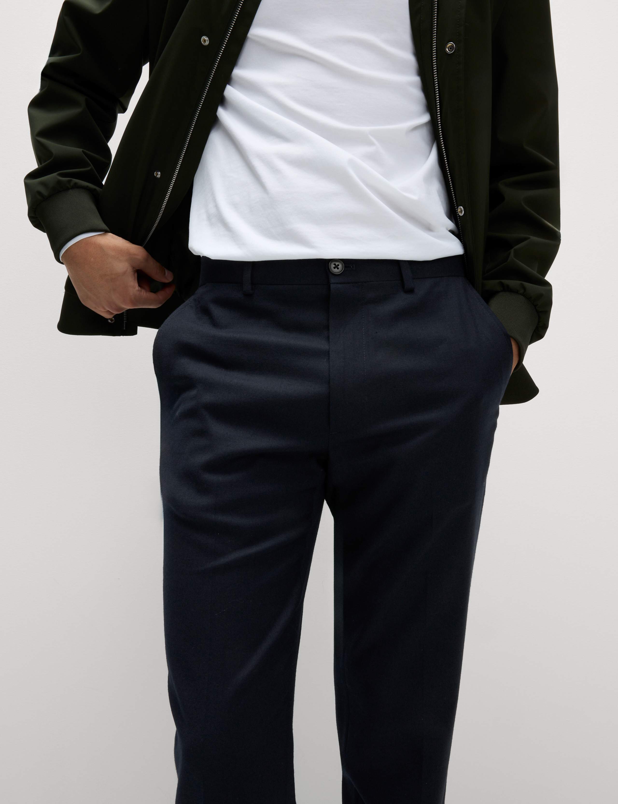 Slim Fit Wool Blend Trousers 3 of 6