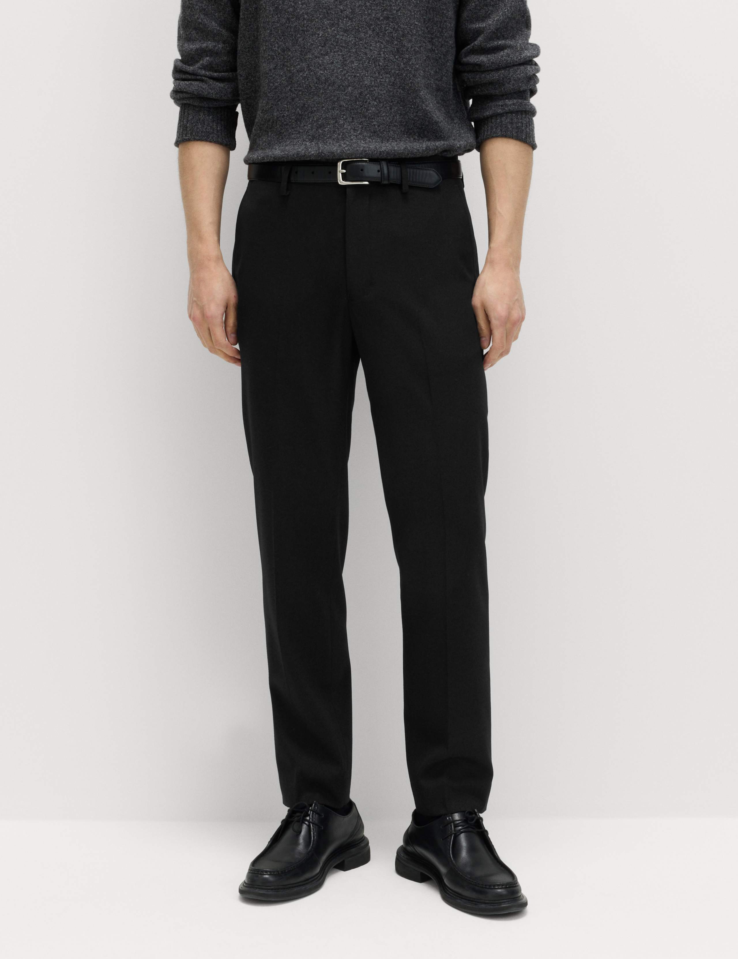 Regular Fit Wool Blend Trousers 1 of 6