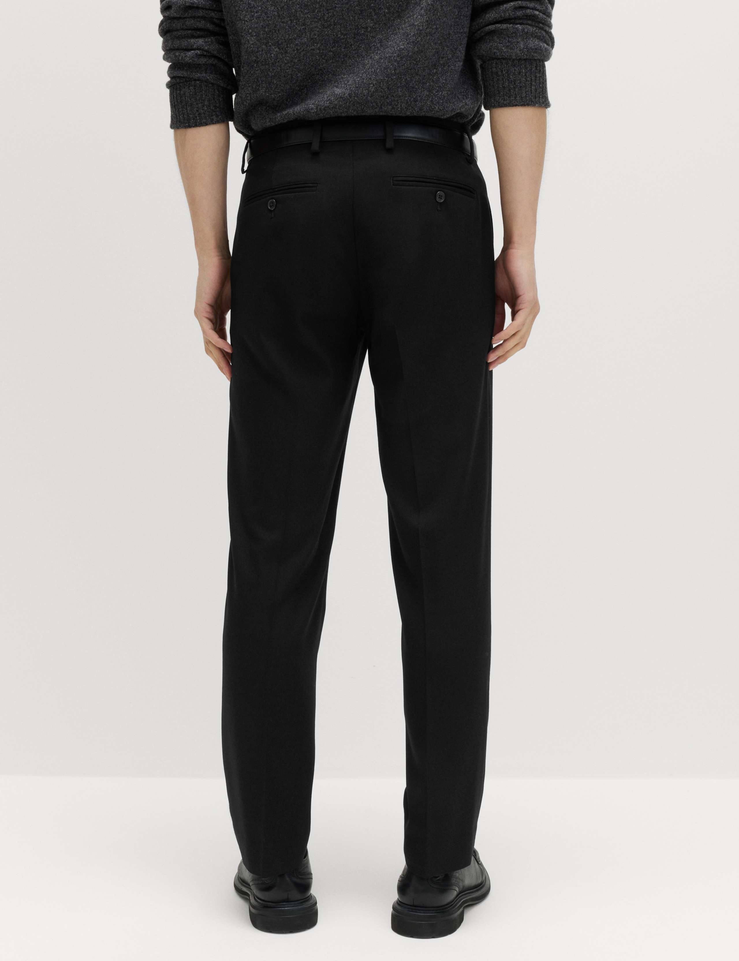 Regular Fit Wool Blend Trousers 4 of 6