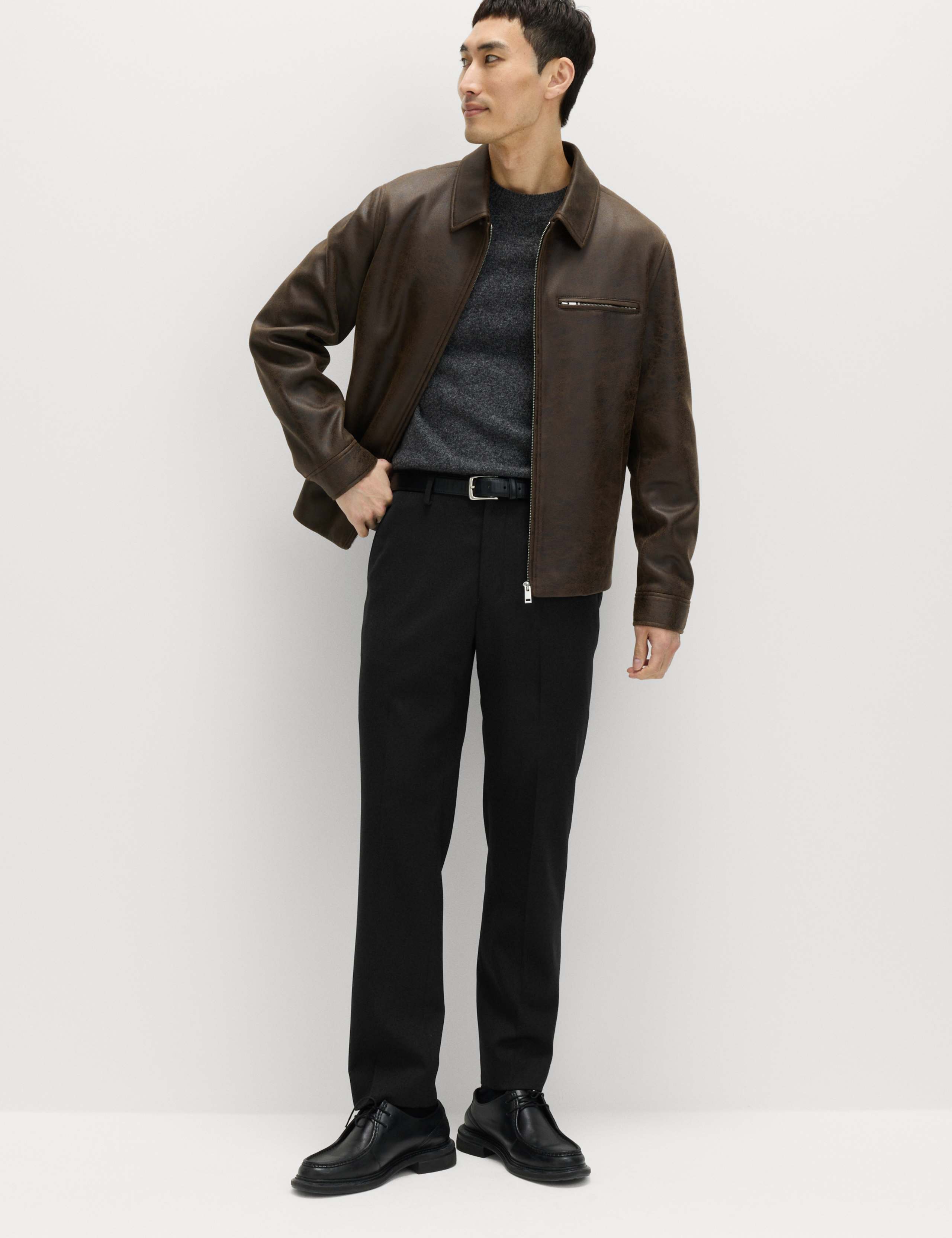 Regular Fit Wool Blend Trousers 5 of 6