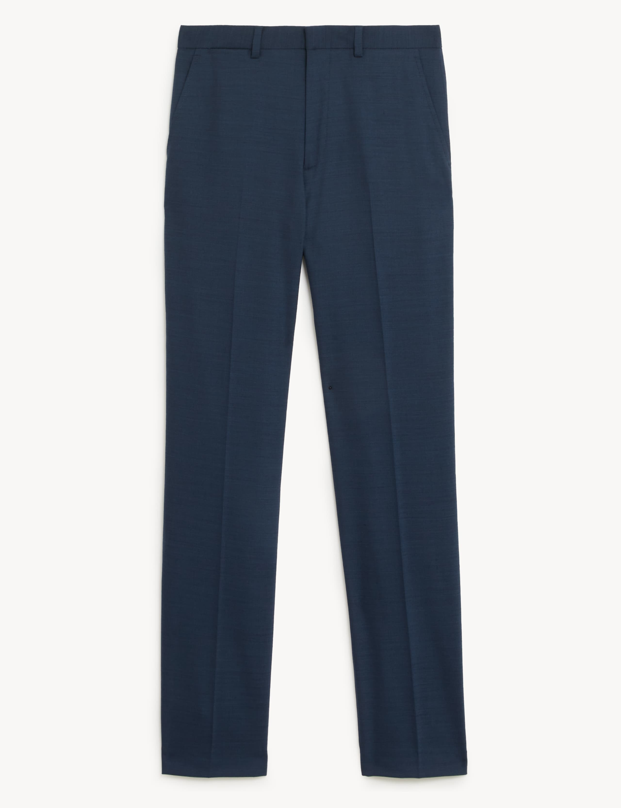 Regular Fit Wool Blend Flat Front Trousers 4 of 4