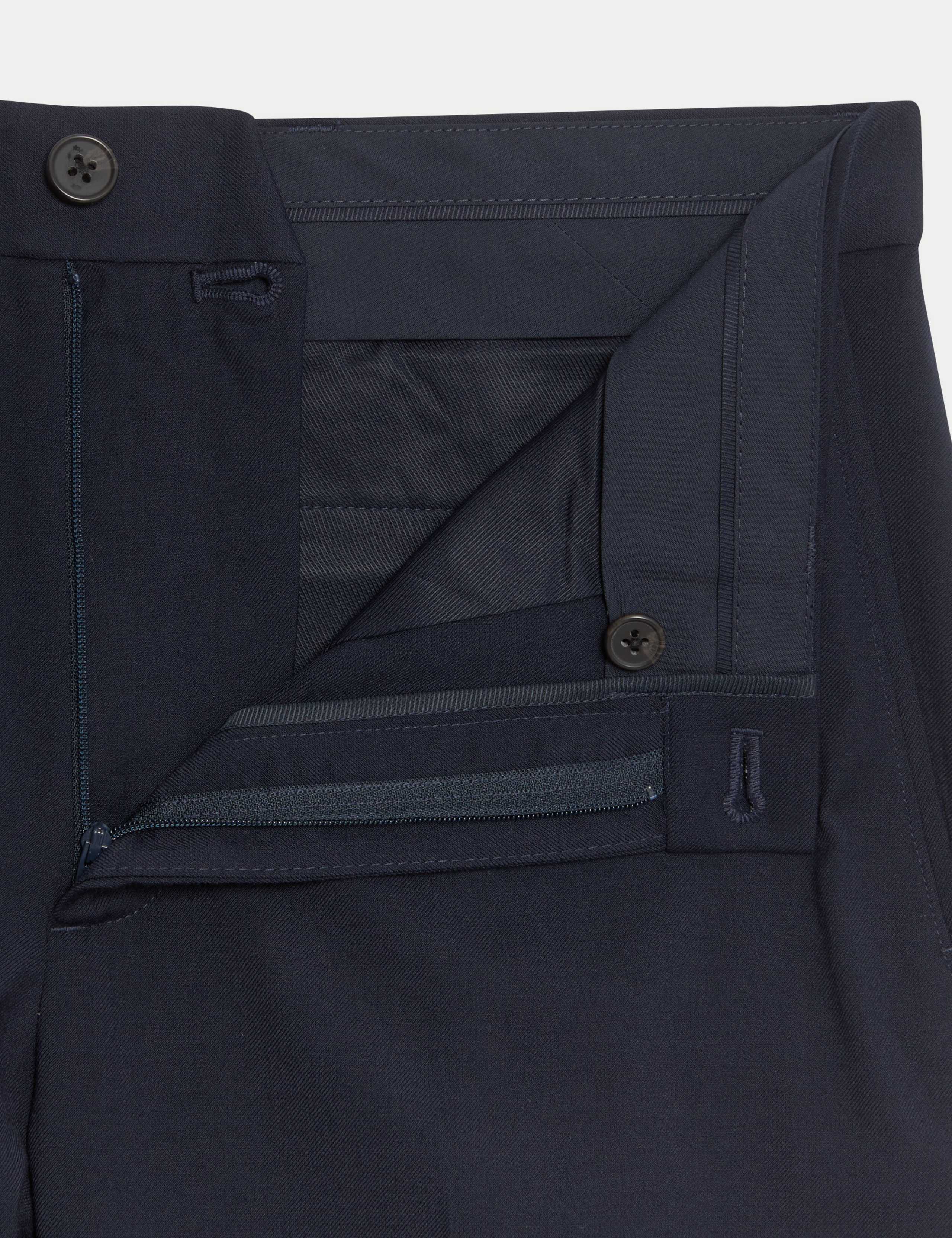 Regular Fit Wool Blend Trousers 3 of 7