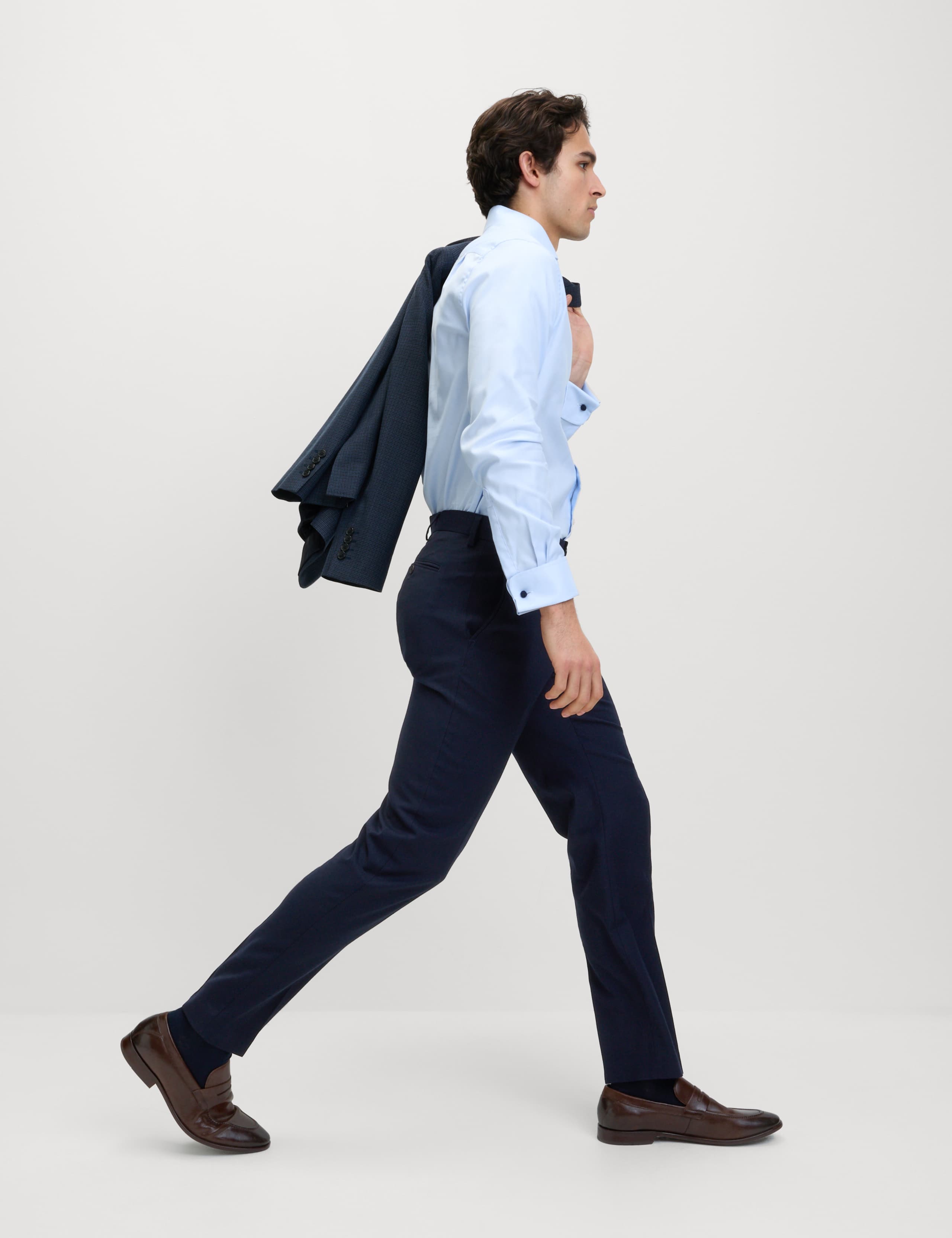 Regular Fit Wool Blend Trousers 4 of 7