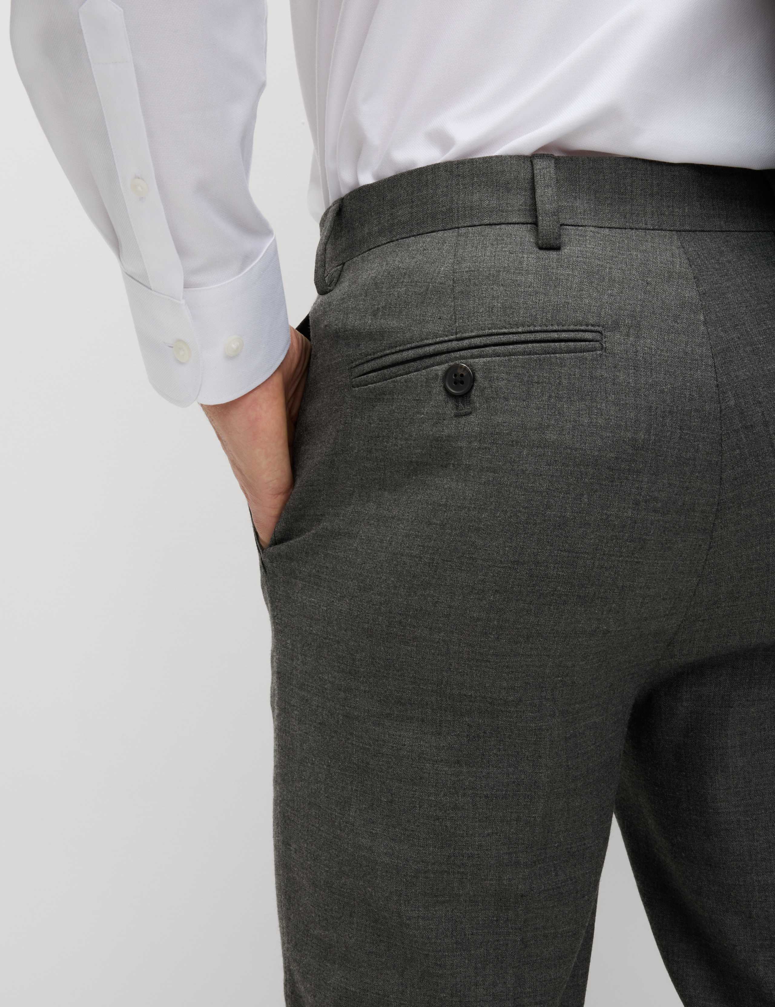 Regular Fit Wool Blend Trousers 6 of 6