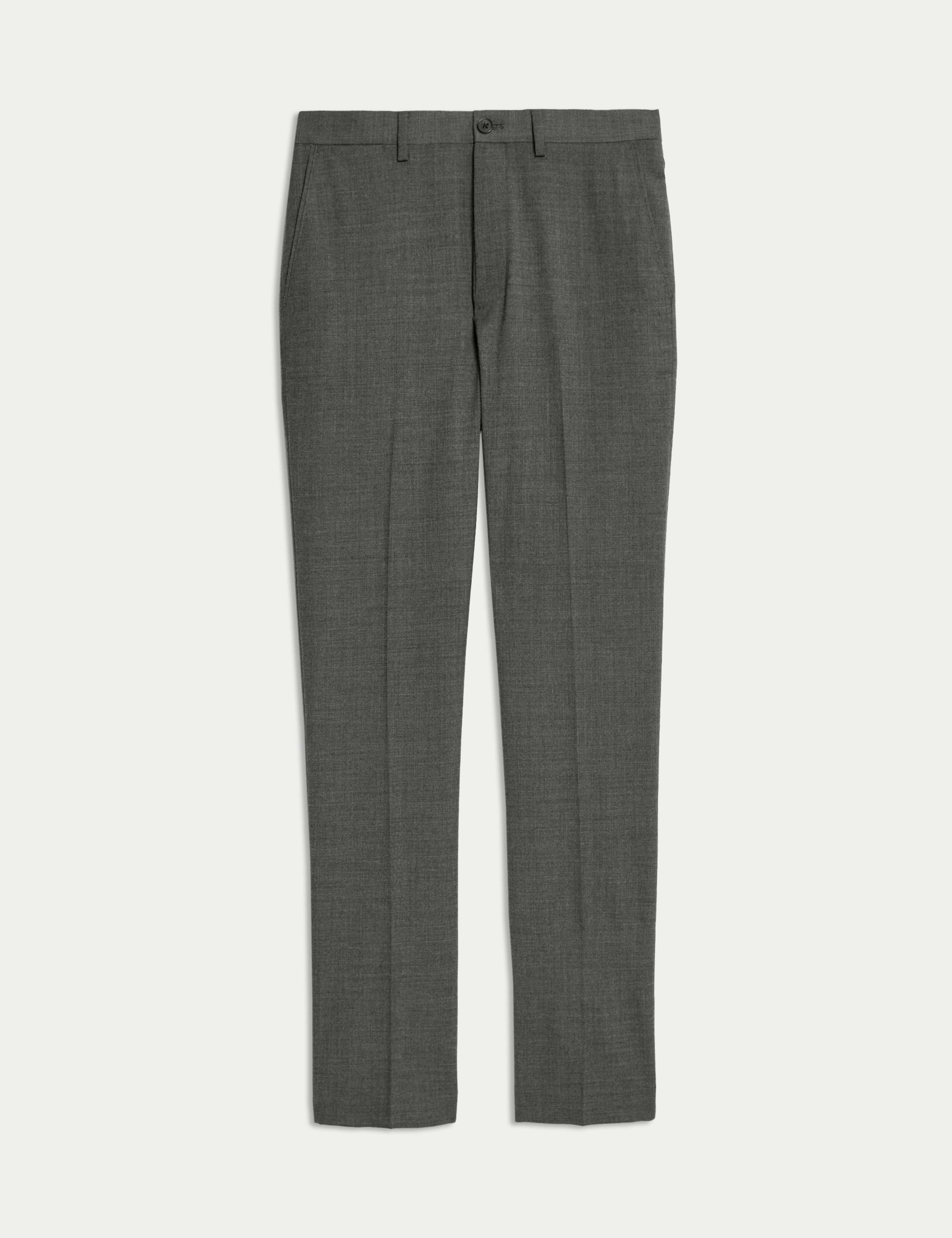 Regular Fit Wool Blend Trousers 2 of 6