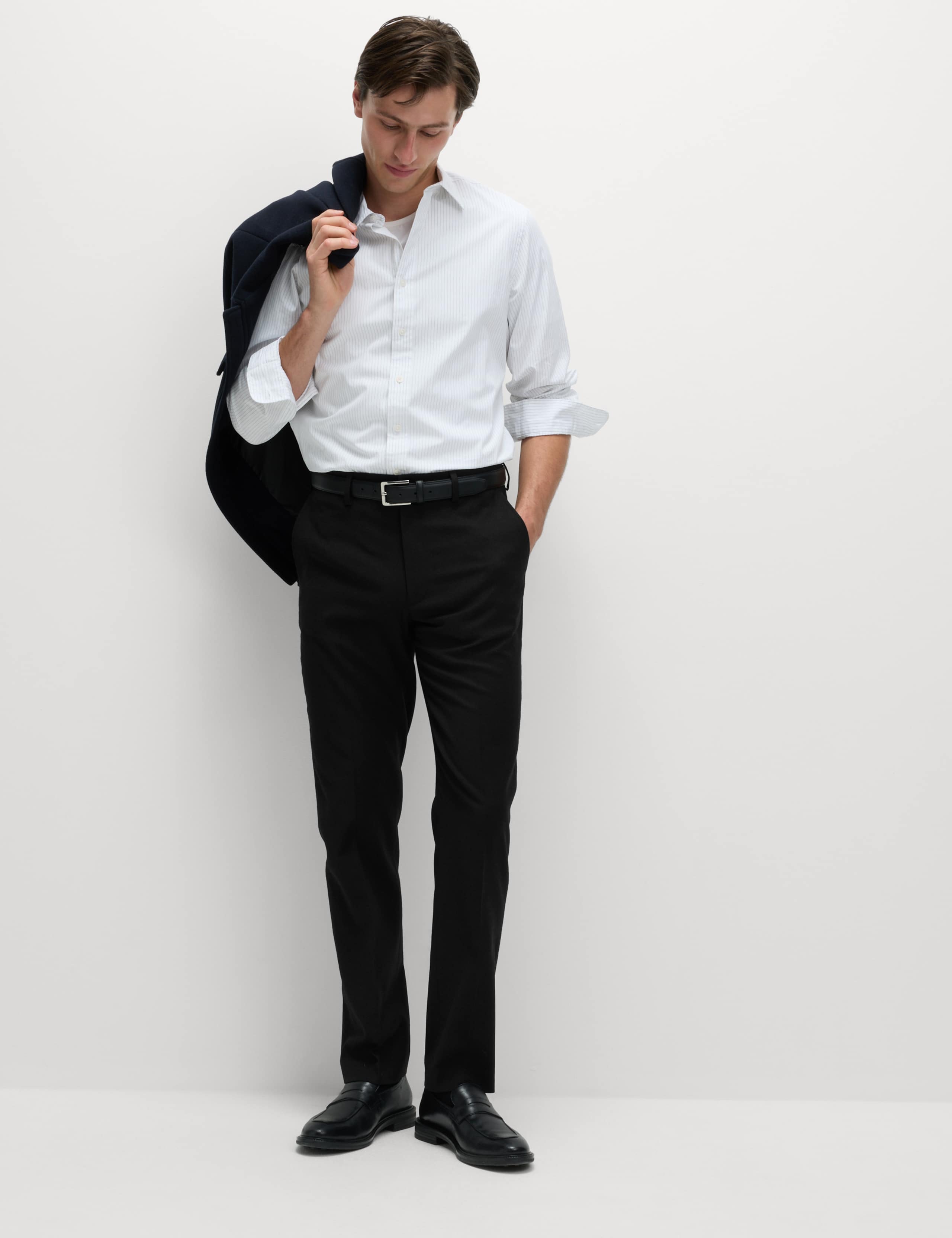 Regular Fit Wool Blend Trousers 6 of 6